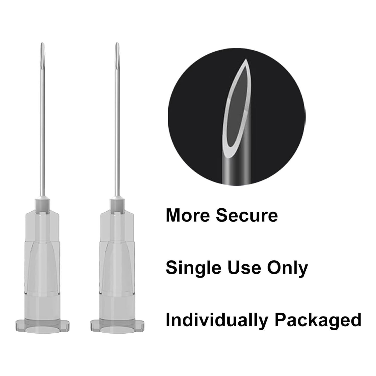 27 Gauge 1″ Hypodermic Needles – 100 Pack