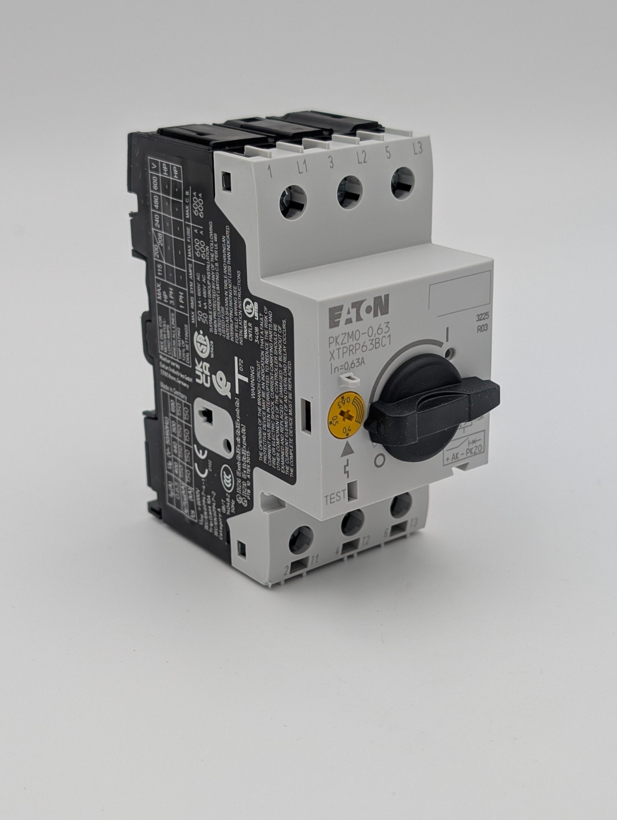 EATON Thermal Magnetic Circuit Breaker Motor Protect PKZM0-0.63 0.12 kW US New