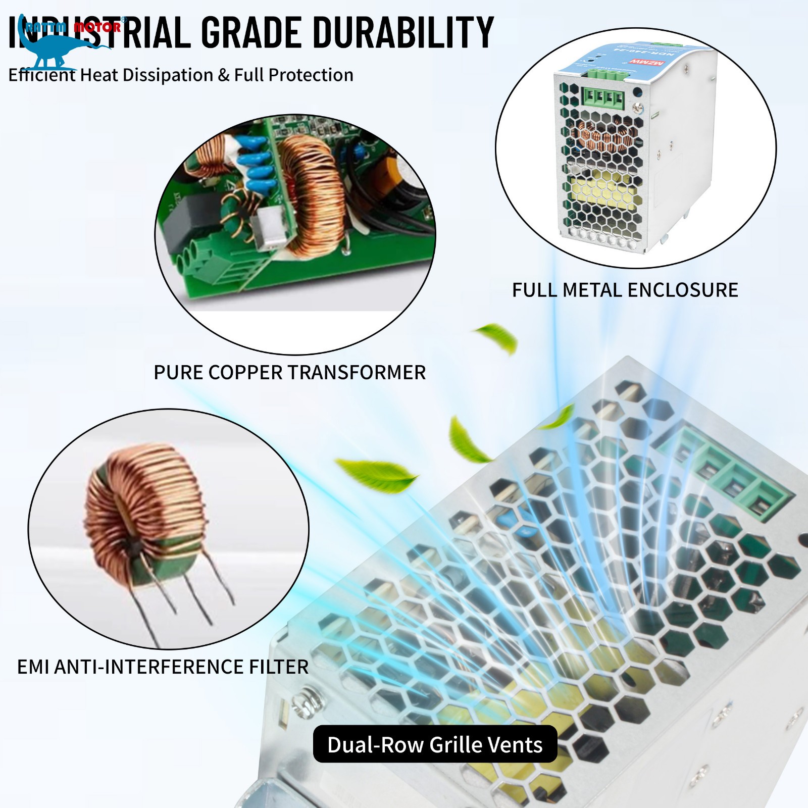 〖US〗NDR 120W 150W 240W 12V 24V 48V DC Industrial DIN Rail Switching Power Supply