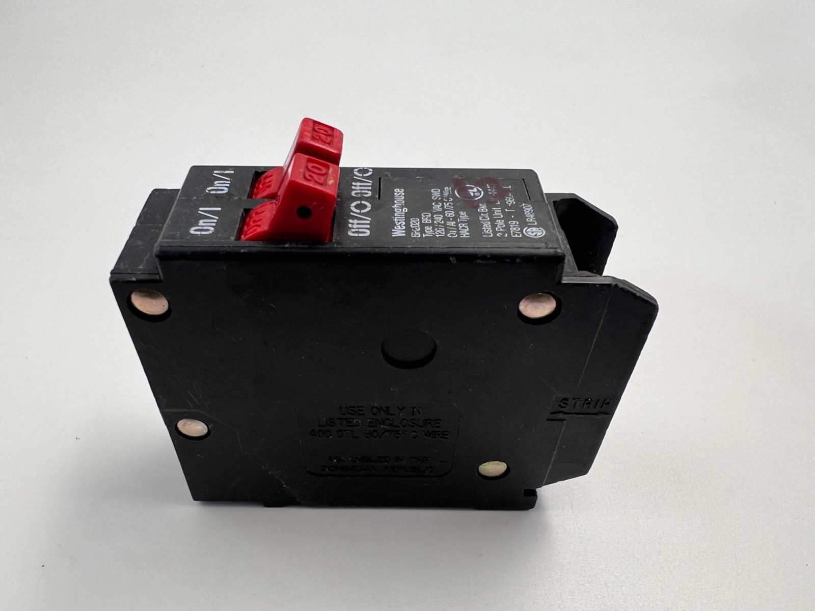 Westinghouse BR 2020 Circuit Breaker 20A 2 Pole BR2020