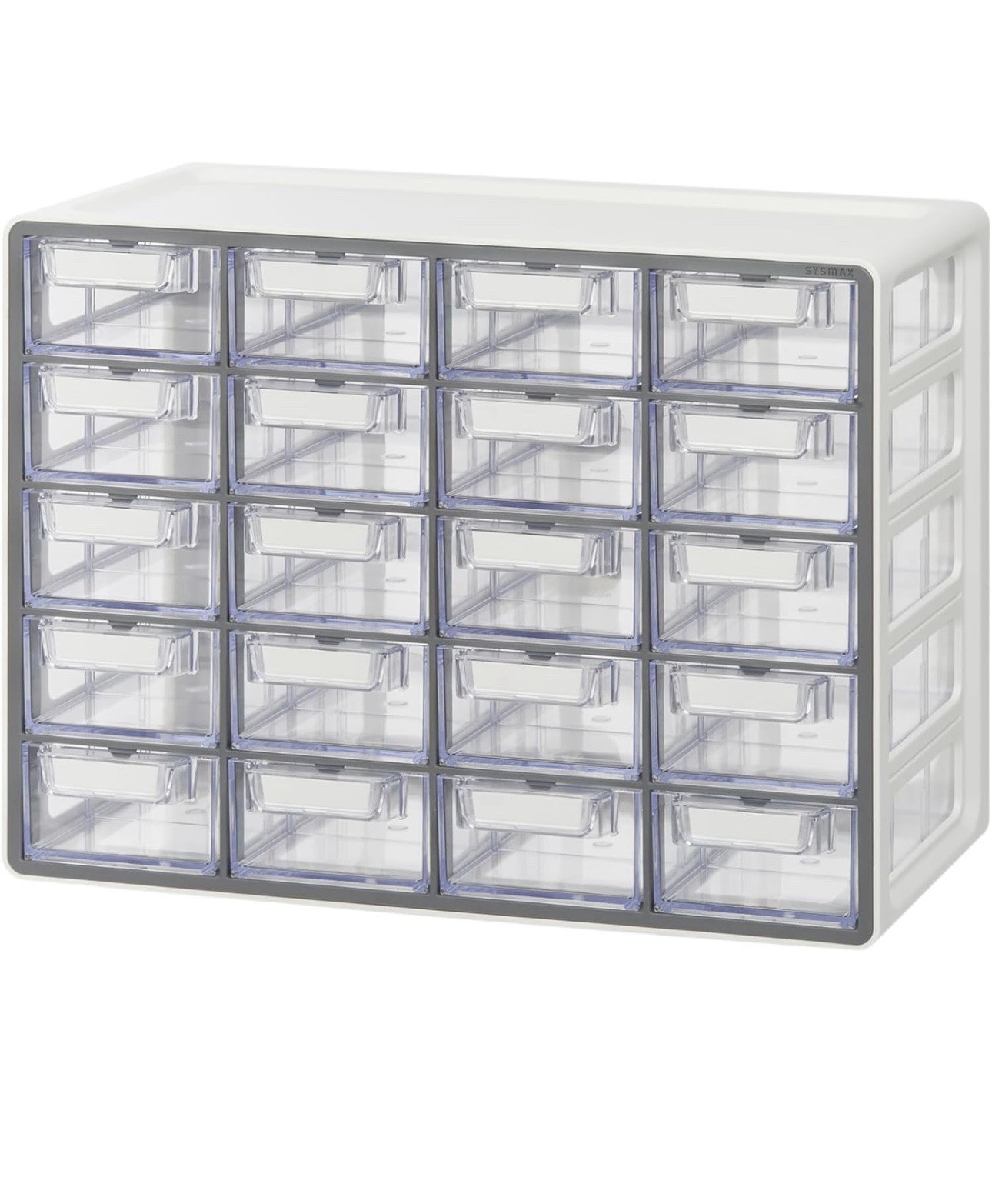 Blue Ginkgo 20 Drawer Stackable Organizer Cabinet Gray Craft Hardware Storage