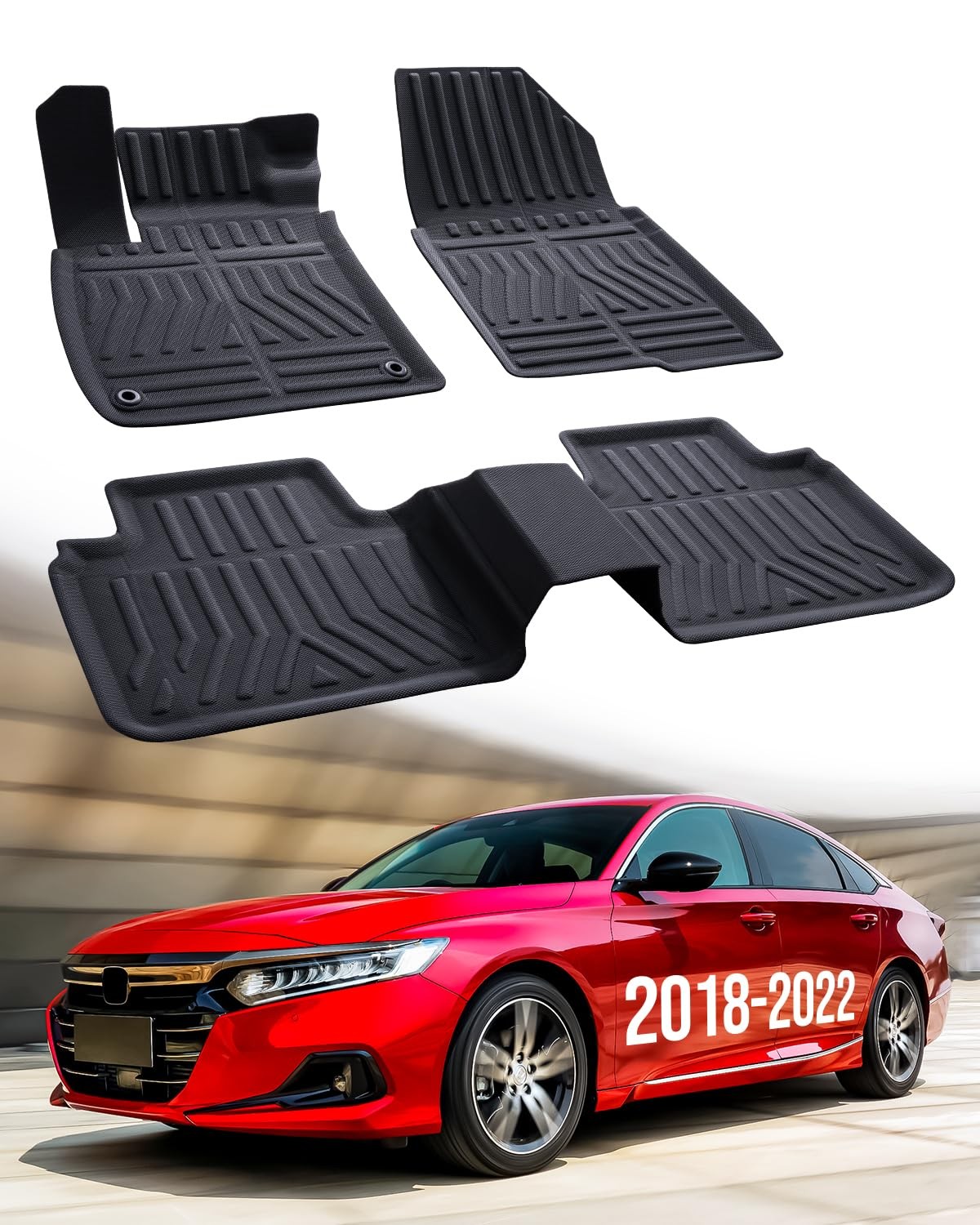 Carxion Car Floor Mats For Honda Accord 2022 2021 2020 2019 2018 All Weather