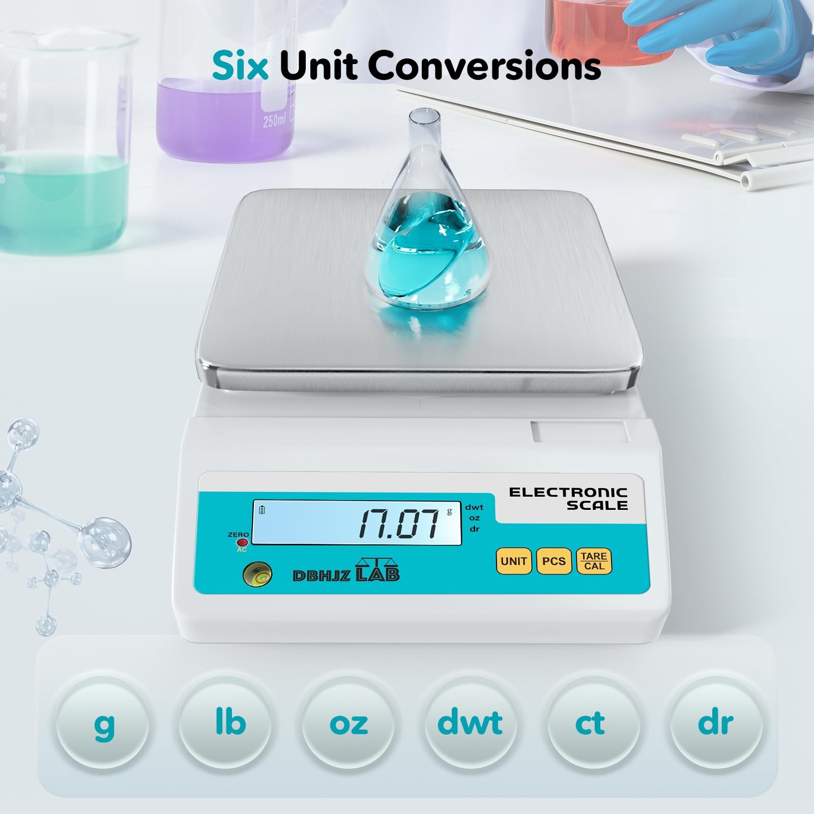 Lab Scale 3000g x 0.01g High Precision Electronic Analytical Balance g/lb/oz/…