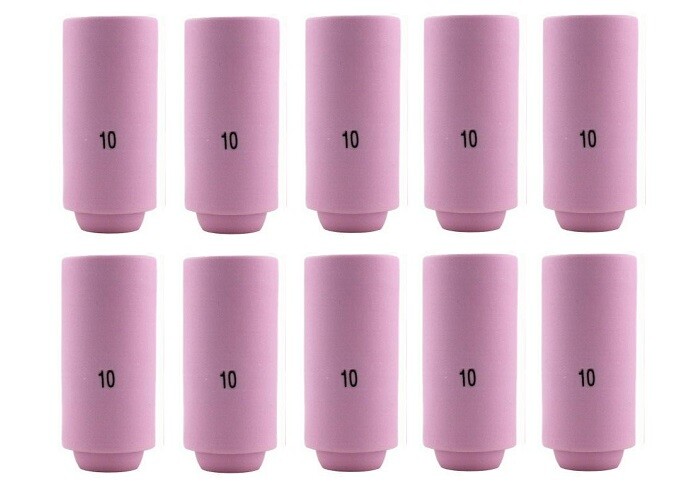 TIG Ceramic Cup 10N45 #10 Welding ALUMINA Nozzle 5/8″ Fits TIG 17, 18, 26 Qty 10