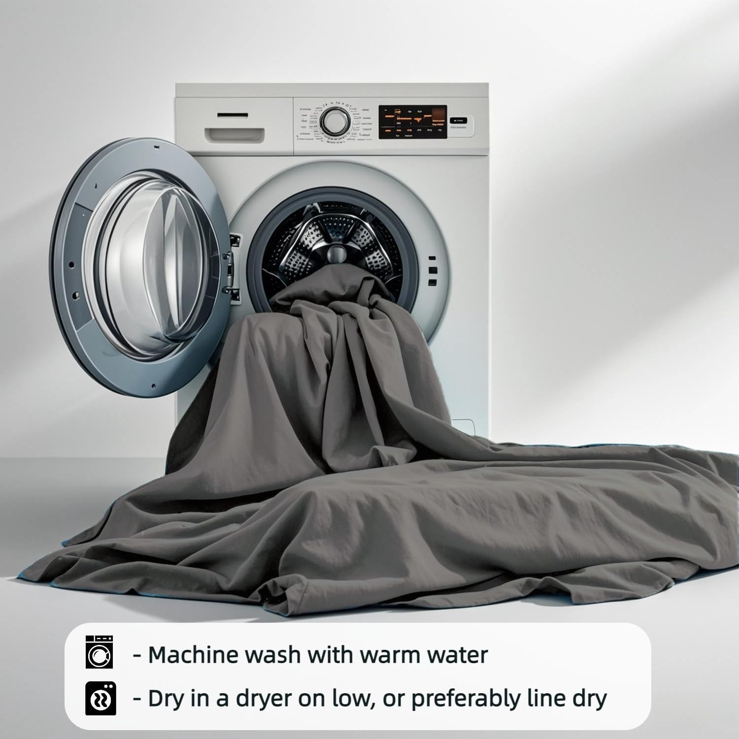 Machine Washable Grounding Sheets for Health & Wellness – Queen Size Gray