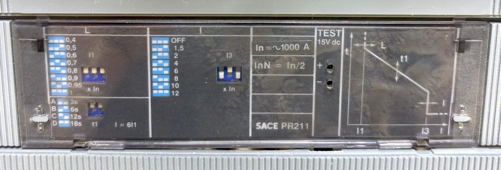 SACE S7H1000BK0AS8 3P 1000A 600V Breaker w/Shunt, Aux, Trip Unit