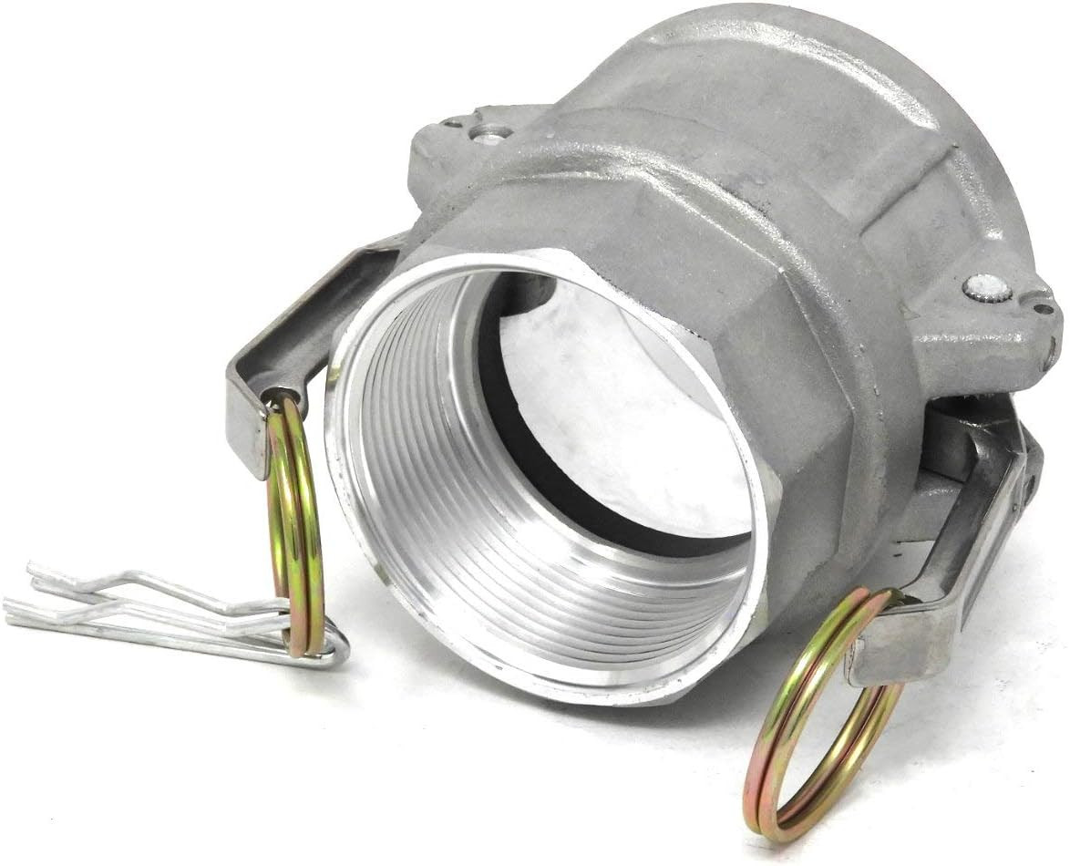 Gloxco Aluminum Type D Cam and Groove Hose Fitting, 2? Female Camlock X 2? Fema