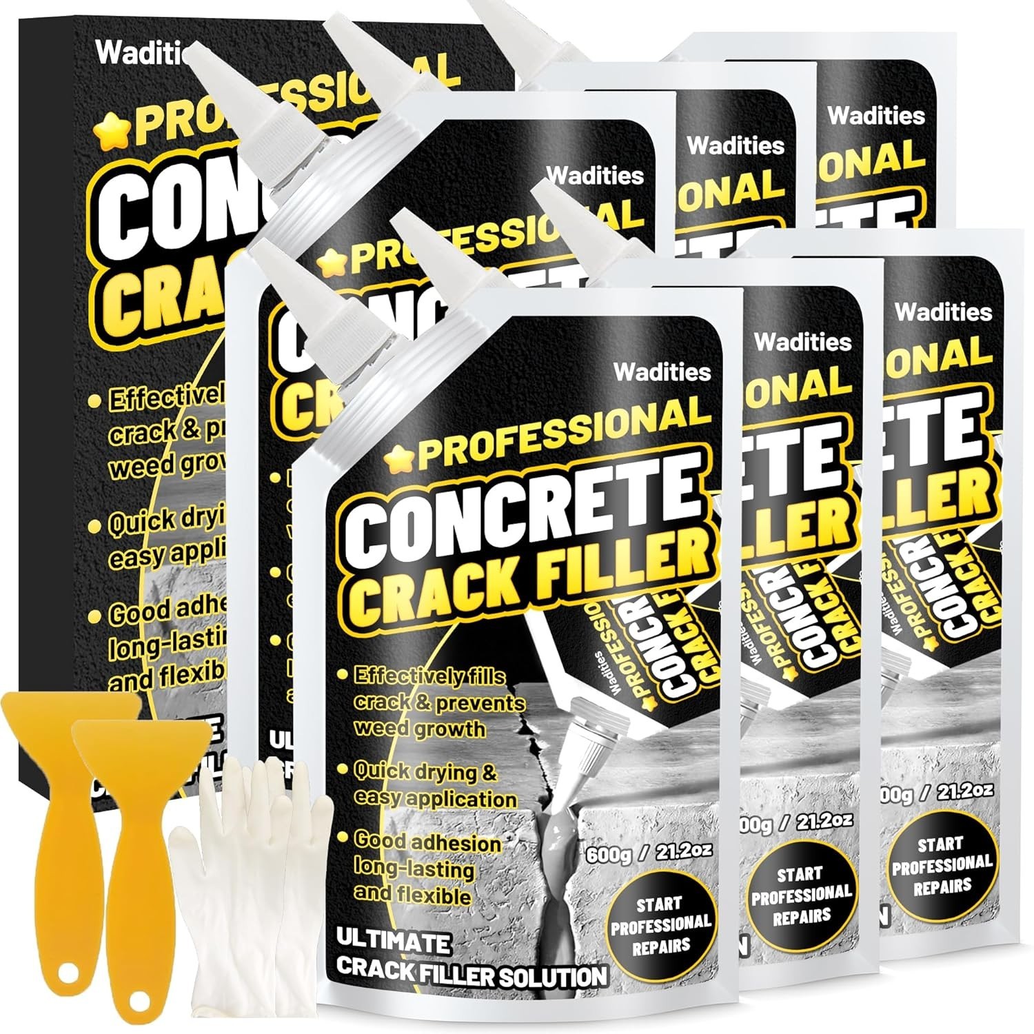Fast-Drying 8LB Concrete Repair Sealant – Waterproof & High Elasticity Formula