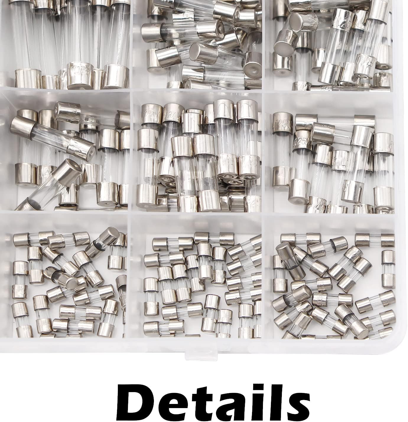 275Pcs Glass Fuse Assortment Fast Blow 24 Values 5x20mm 6x30mm 125V 250V Fuses