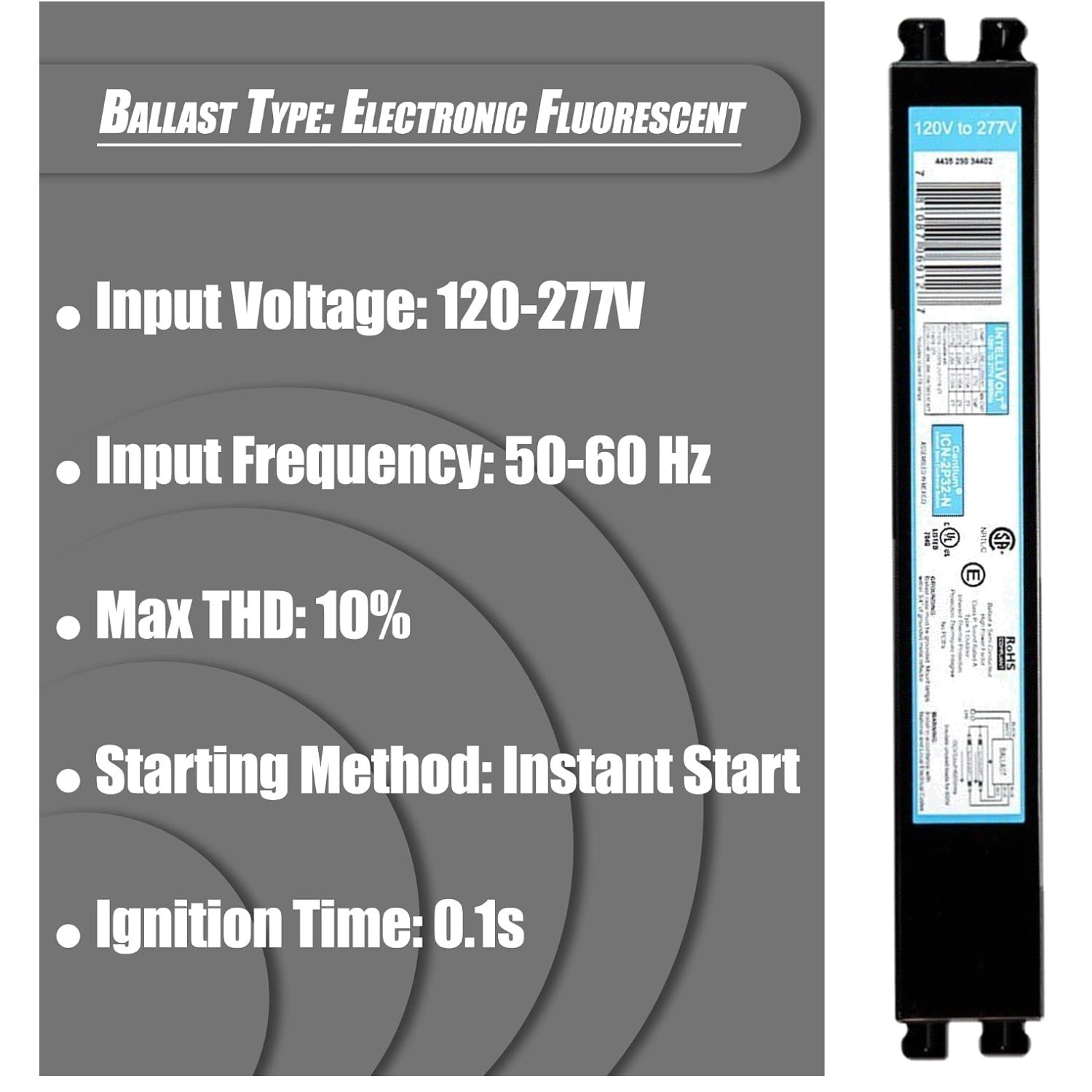 Indoor/Outdoor Centium Electronic Ballast – 10 Pack