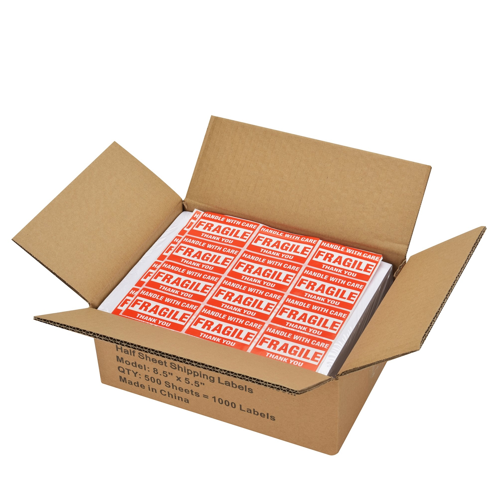 1000 Round Corner Half Sheet Shipping Labels 8.5×5.5 For Laser Inkjet Printer