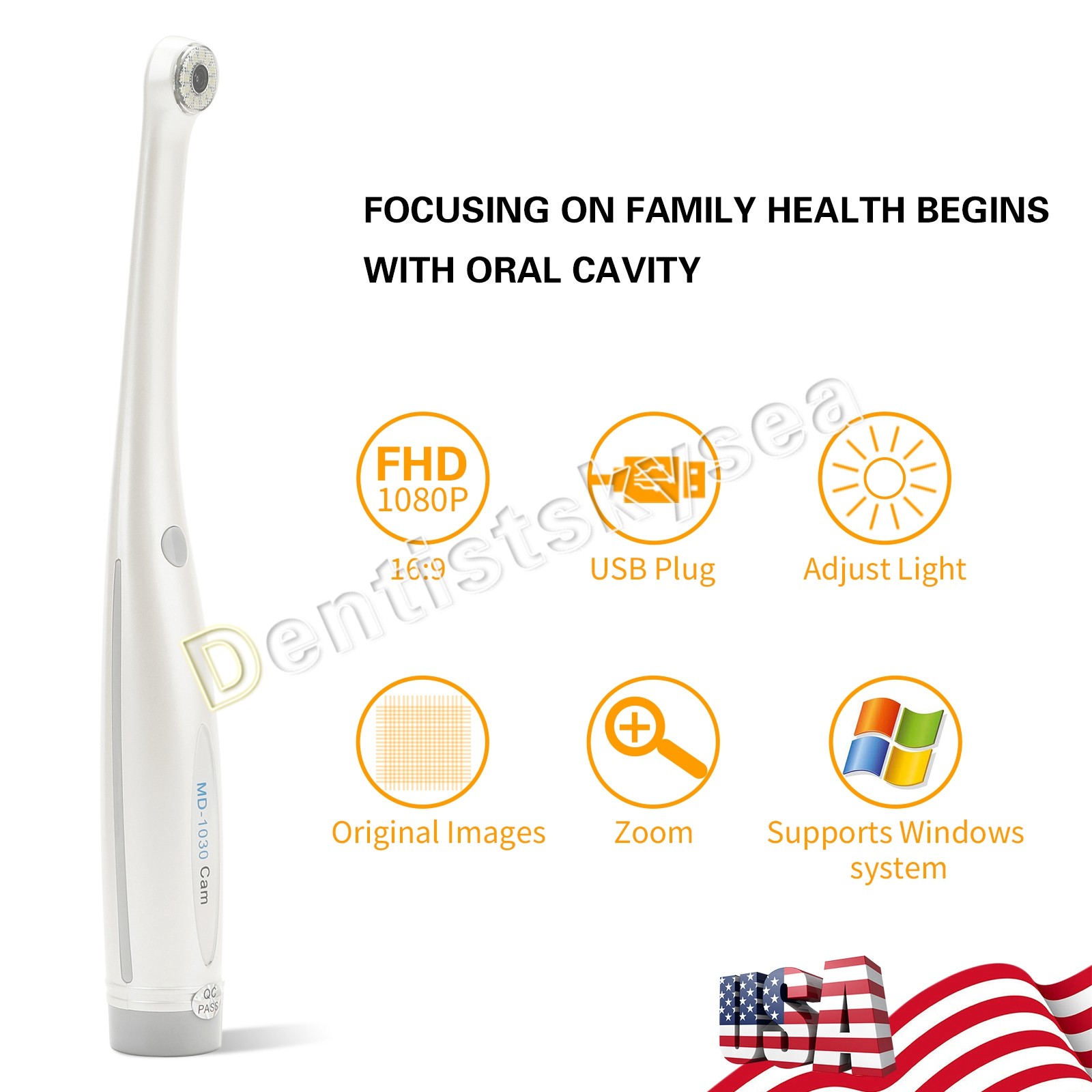 Dental Ultrasonic Piezo Scaler Handpiece fit For EMS WOODPECKER type Tips 135℃