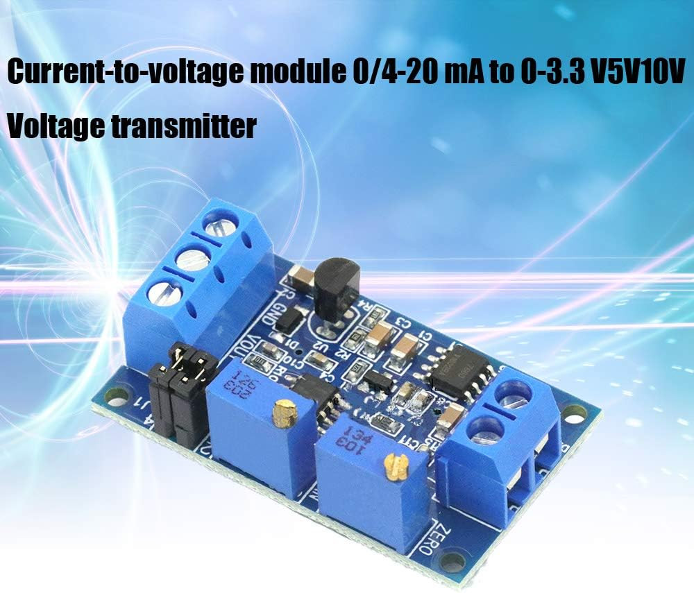 2Pcs Current to Voltage Converter Module 0/4-20Ma to 0-3.3V 0-5V 0-10V Voltage T