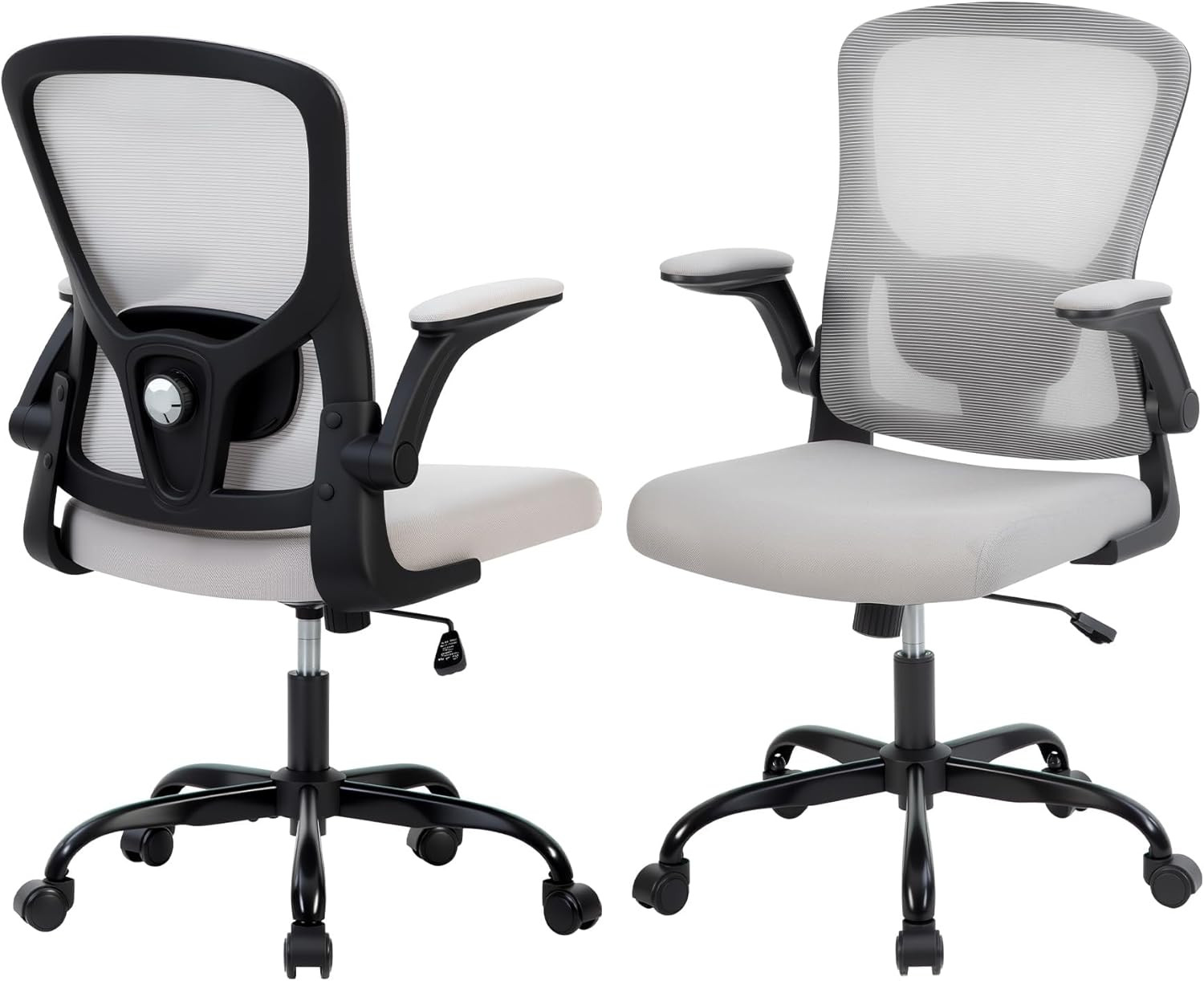 Ergonomic Mesh Office Chair 350Lbs with Adjustable Lumbar Support & Wheels