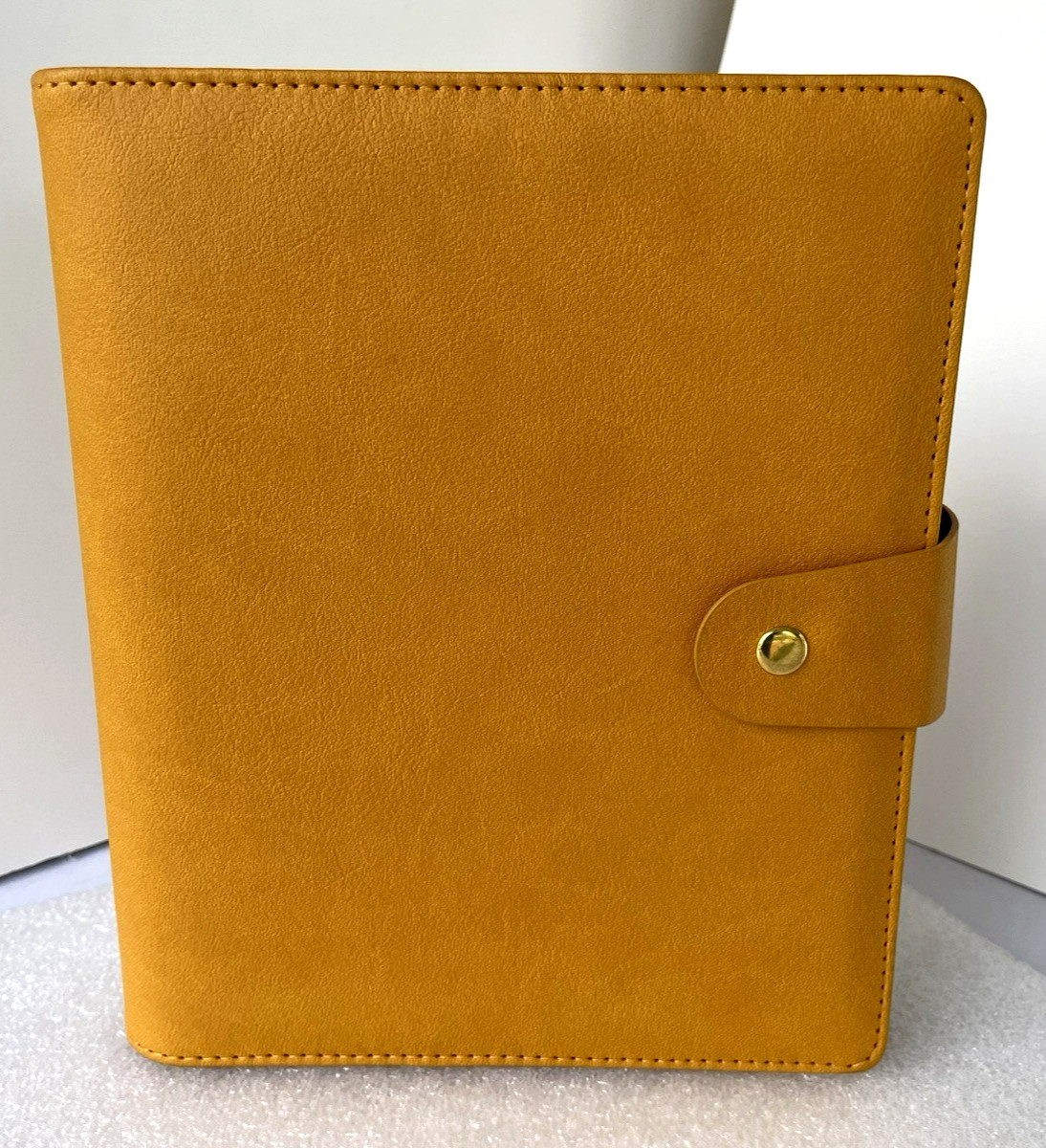 Erin Condren ~ Yellow Faux Leather Planner Binder 6-Ring – 1.25″ ~Snap ~ Perfect