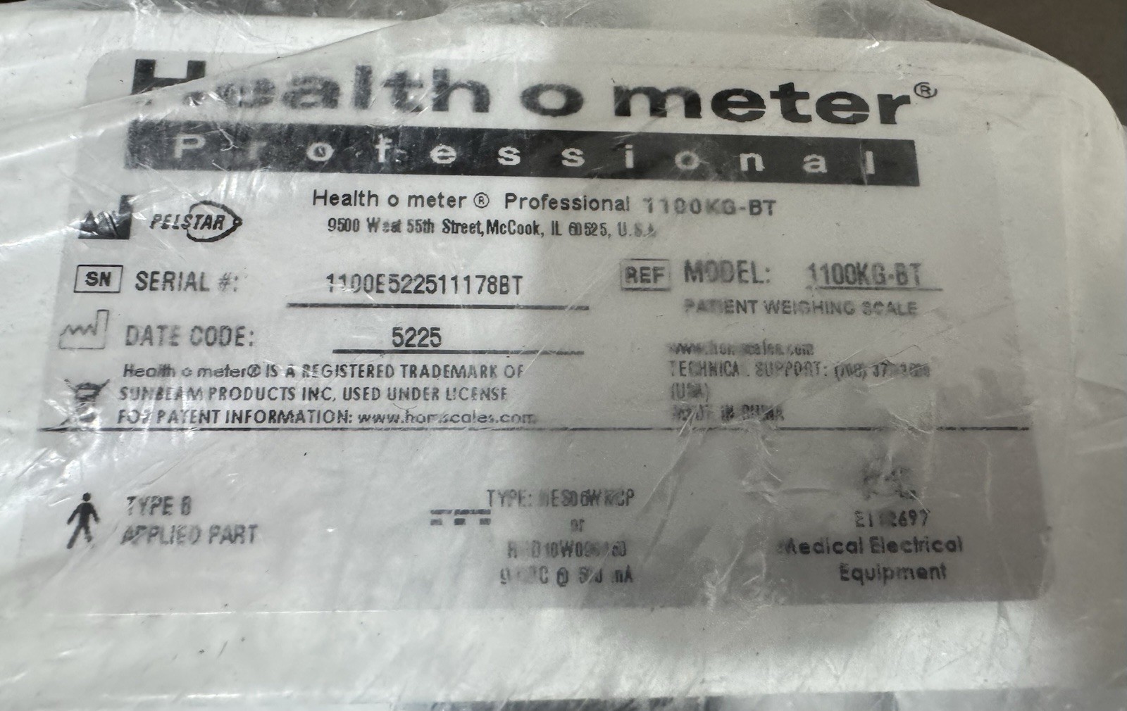 Health O Meter 1100KG-BT Digital Platform Scale NEW! BOX 1 of 2! SHIPS FREE!