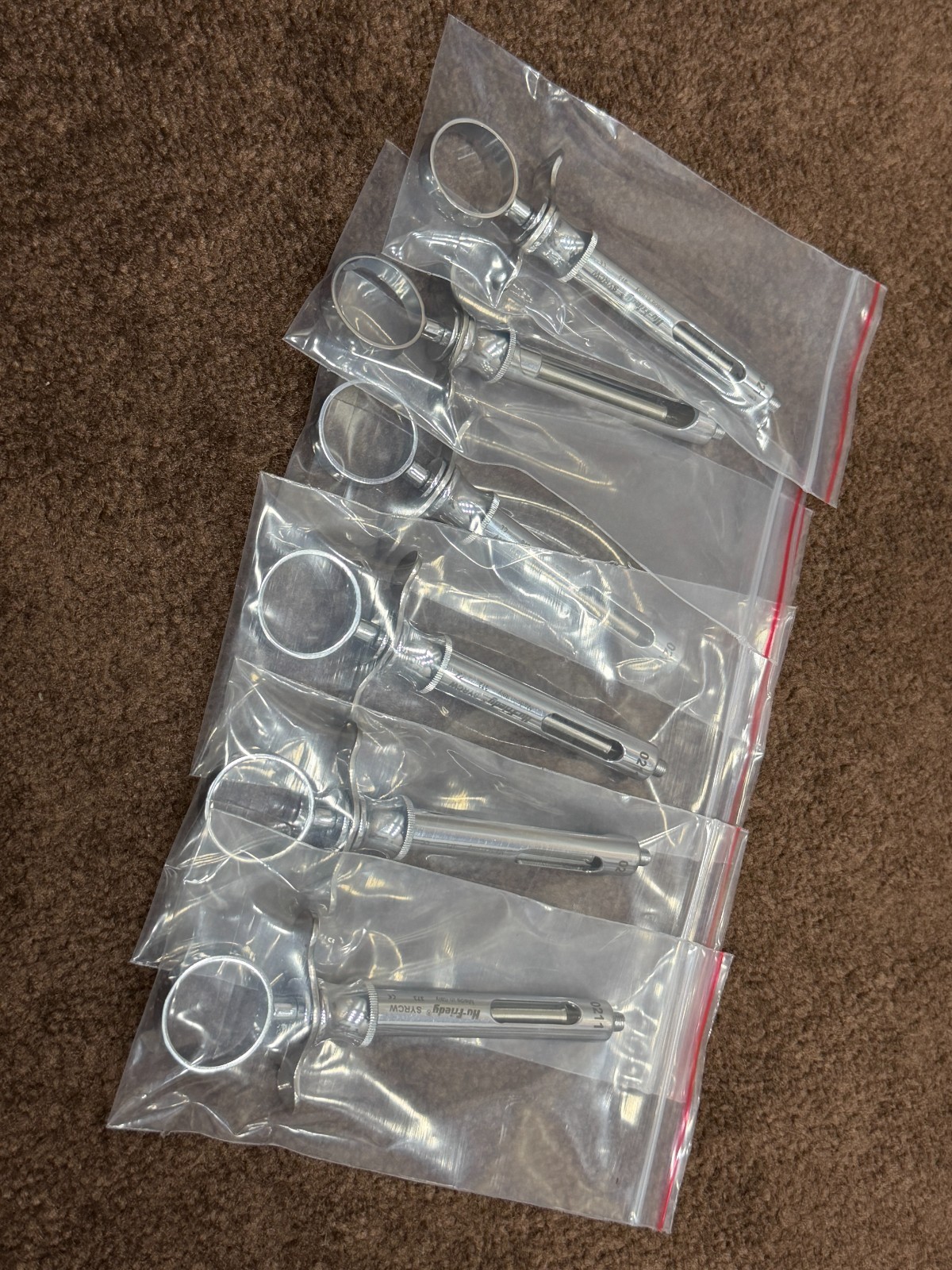 Lot of 6x Hu-Friedy CW Type Dental Anesthetic Aspirating Syringe 1.8ml SYRCW