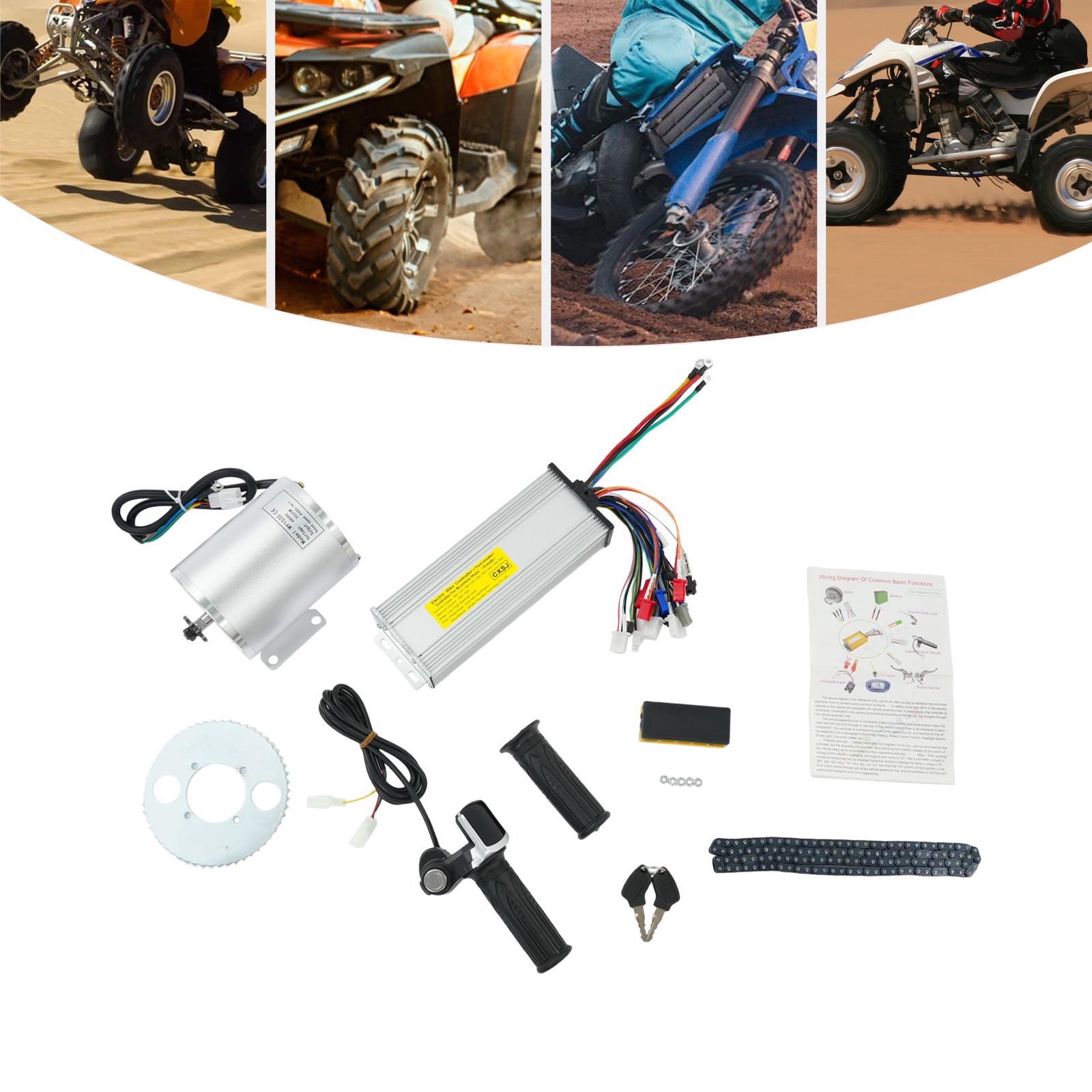 Electric Brush-less DC Motor Kits Electrical Bike Conversion Sets for Scooters