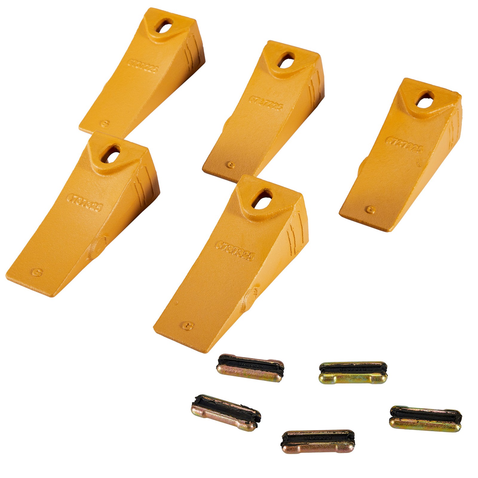 6737325 5Kit Bucket Teeth with 6737326 Flexpins for Bobcat Style Mini Excavator