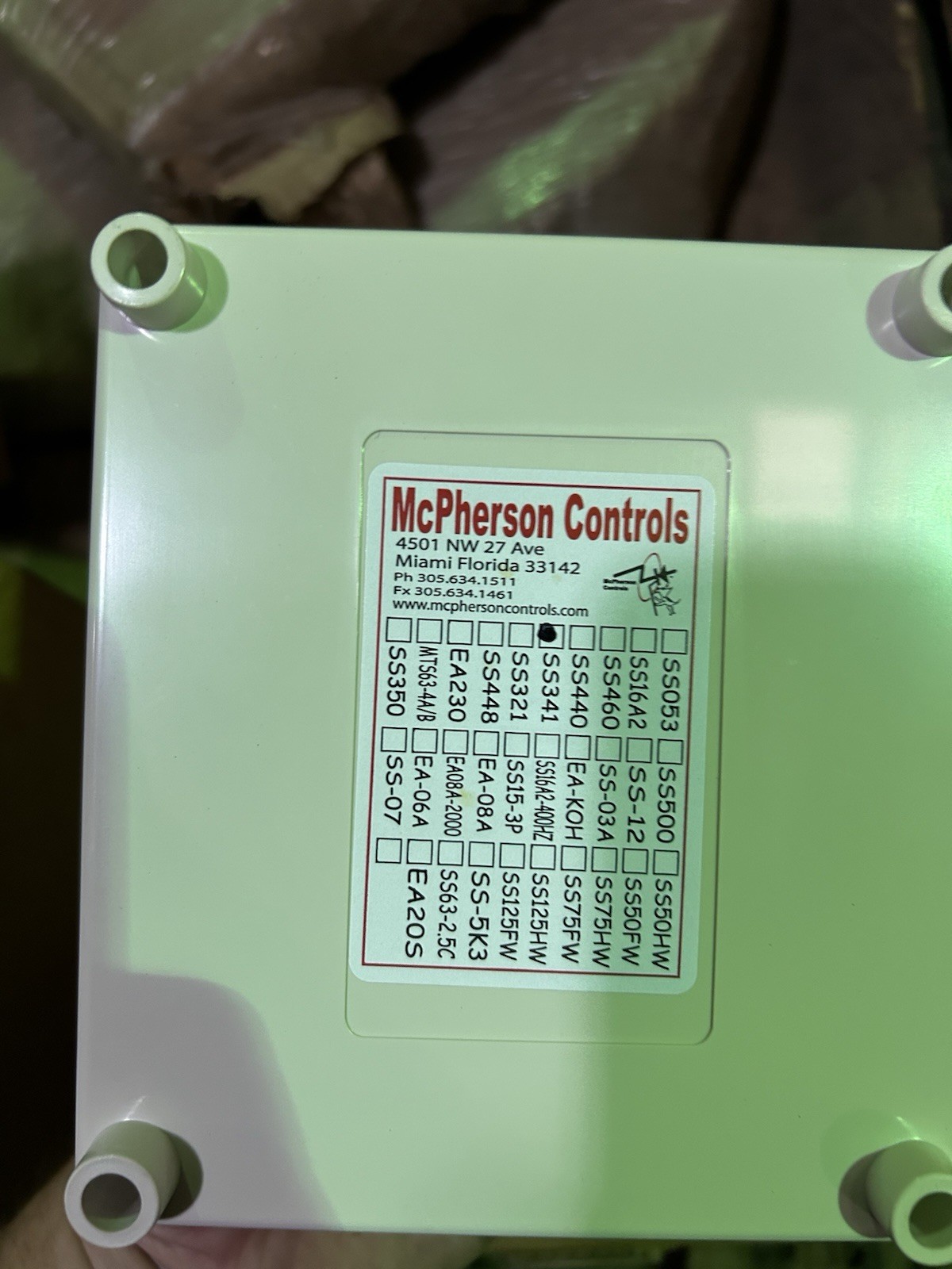 McPherson Control SS341 Automatic Voltage Regulator