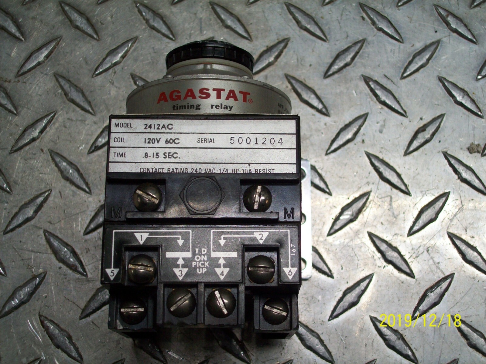 AGASTAT 2412AH TIMING RELAY 1-30 MINUTES