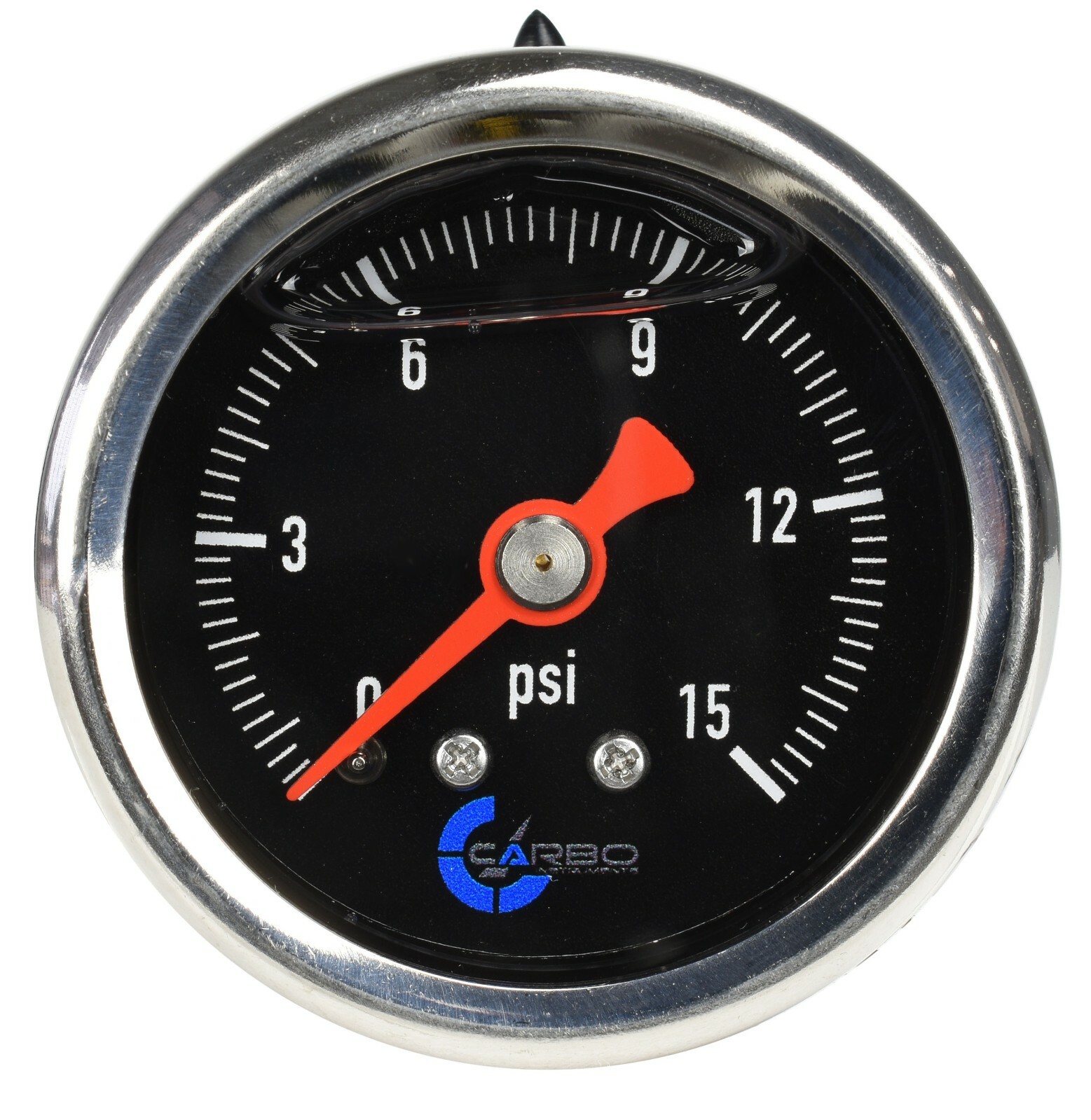 CARBO Gauge 0-15 psi Fuel Pressure Oil Pressure 1.5″ Liquid Filled, Black Dial