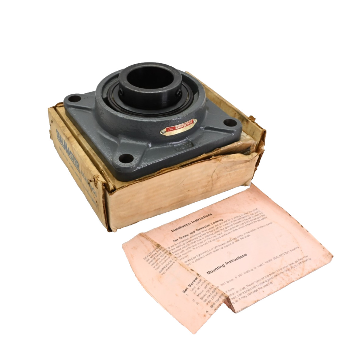 SealMaster MSF-35 2-3/16″ Flange Mount Ball Bearing 4-Bolt