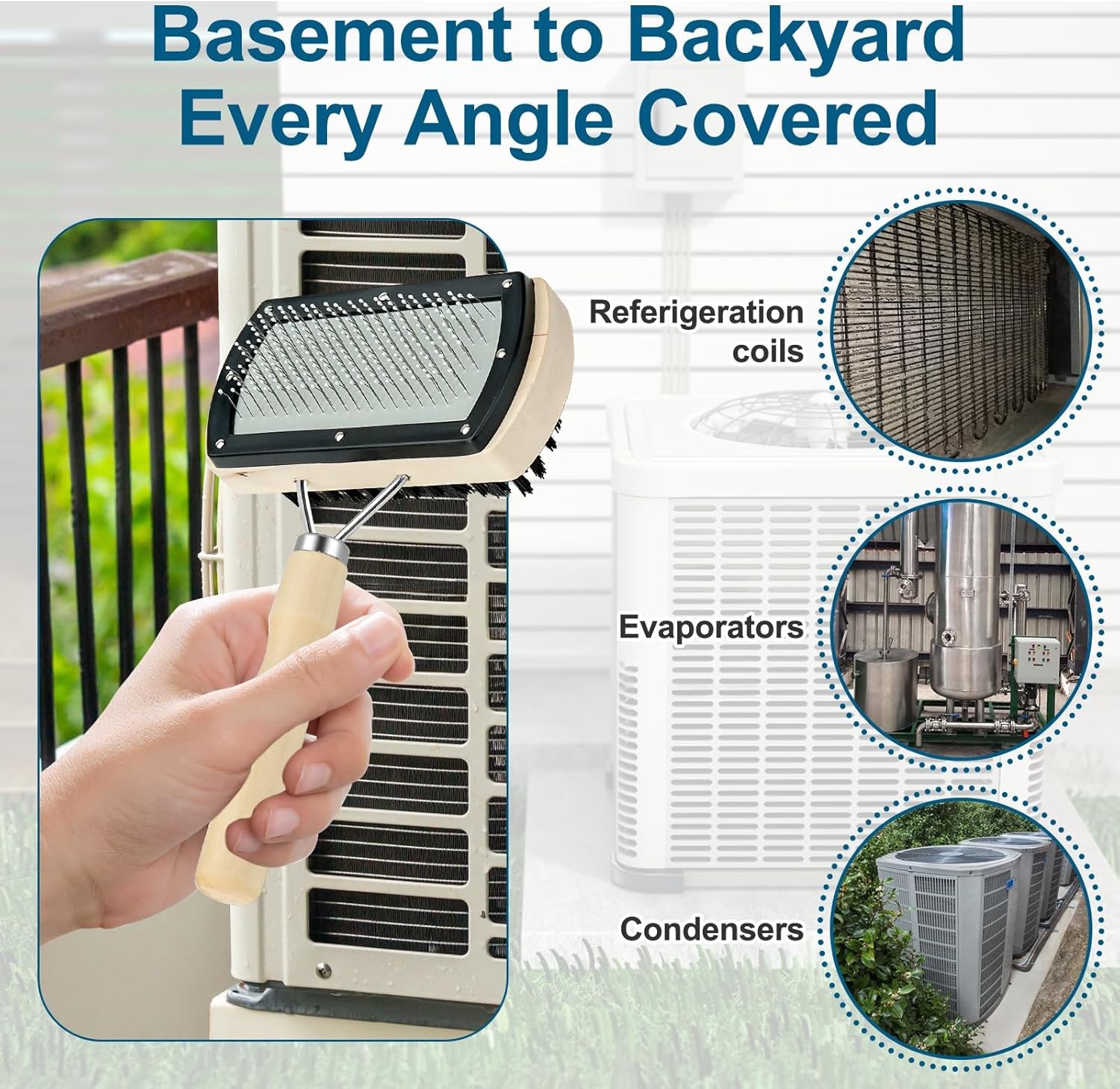 Air Conditioner Coil Cleaning Brush – Double Sided HVAC Brush AC Coil Cleaner Br