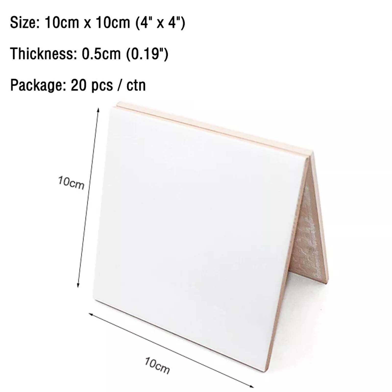 20pcs 4″x4″ Sublimation Blank Square Glossy Tile Dye Heat Transfer Thermal Craft