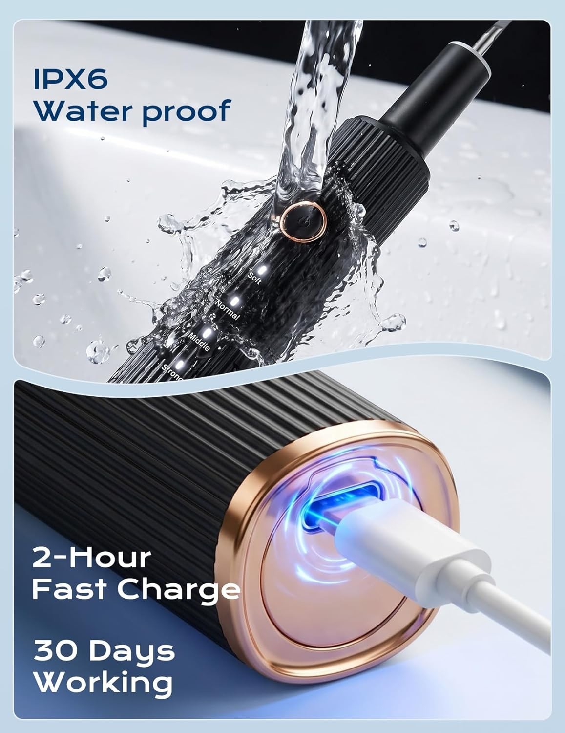 Teeth Cleaning Kit Electric Ultrasound Tartar Remover with LED Light 4 Modes