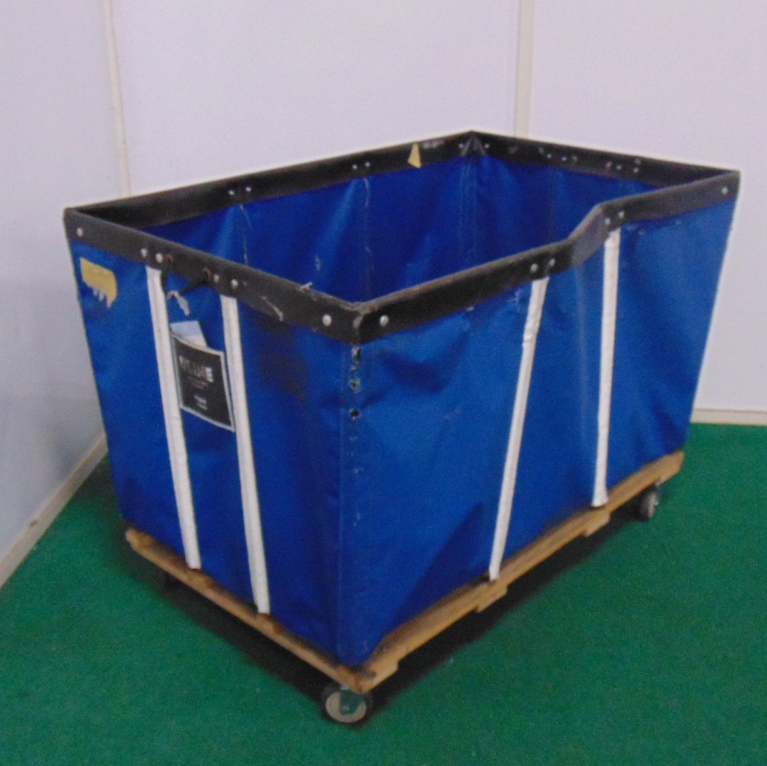 Vinyl Basket Truck – 54″ x 34″ x 37″ – Industrial Laundry Material Handling Cart
