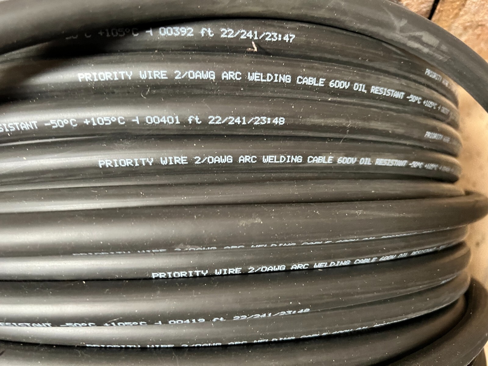 2/0 AWG Flexible Battery / Welding Cable Black and/or Red made in USA