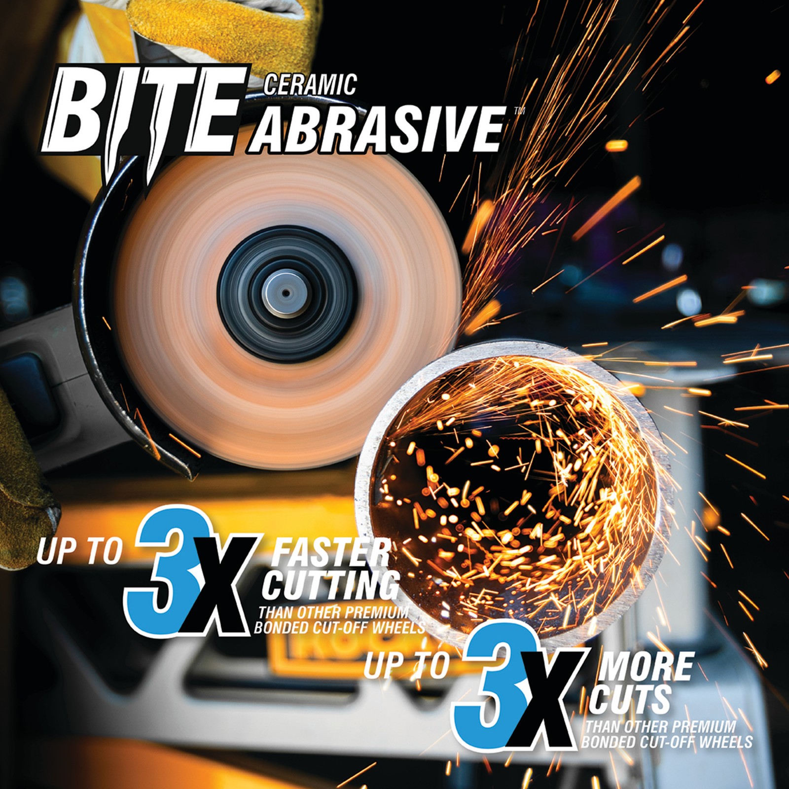 Cut Off Wheel 4.5 in Bonded Ceramic Abrasive 7/8 in Arbor Type 1 Spyder 21105