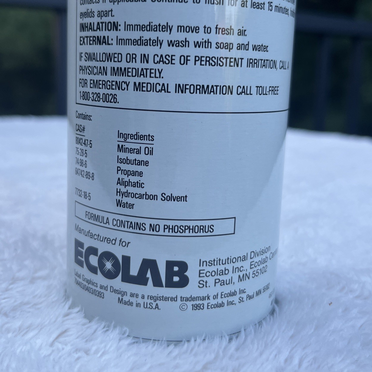 Ecolab Stainless Steel Cleaner & Polish 17 oz Commercial Aerosol Spray Can