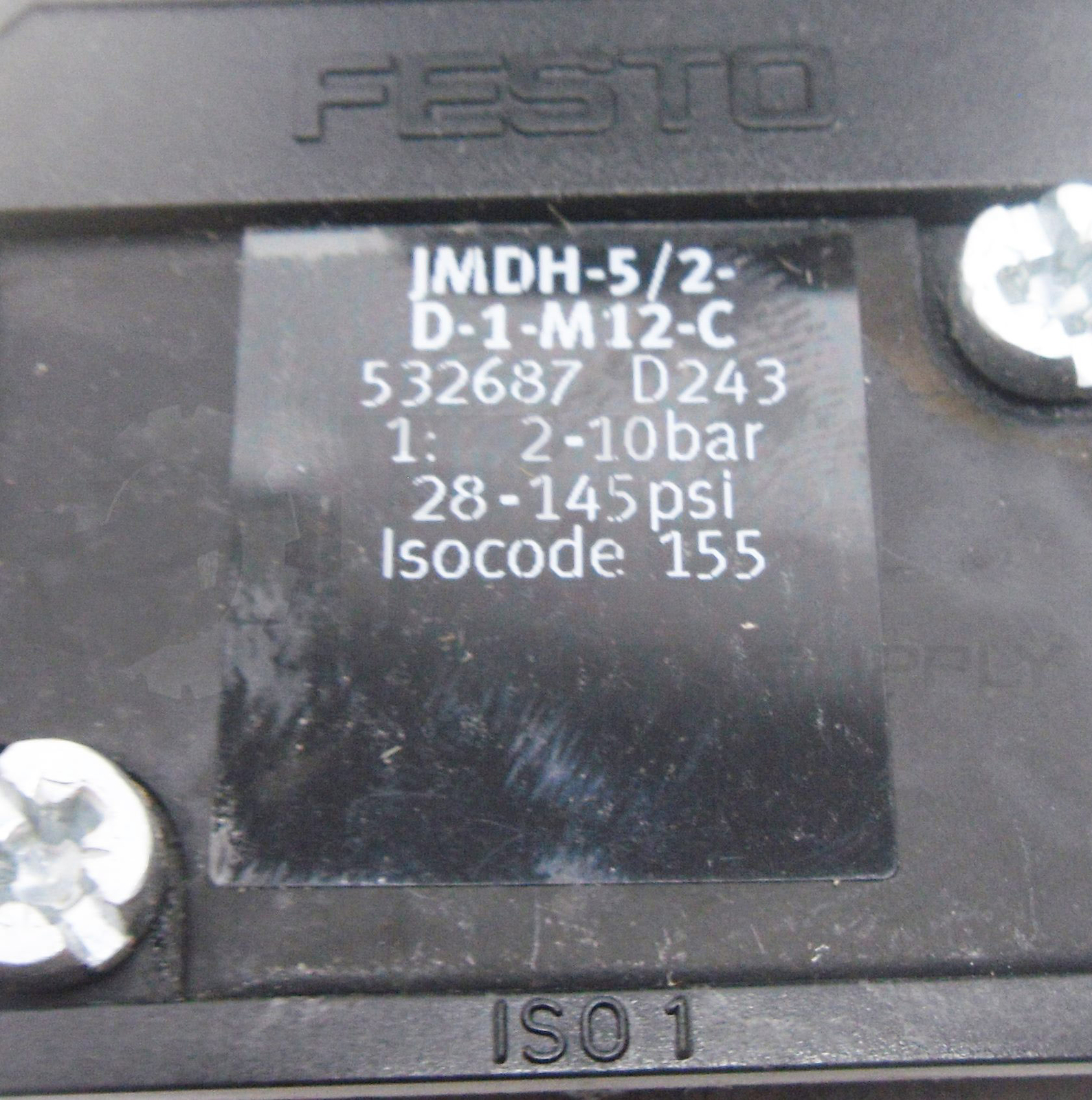 NEW FESTO JMDH-5/2-D-1-M12-C W/ MDH-3/2-24VDC-M12-LED 688 249 DC24V 2.7W IP00/65