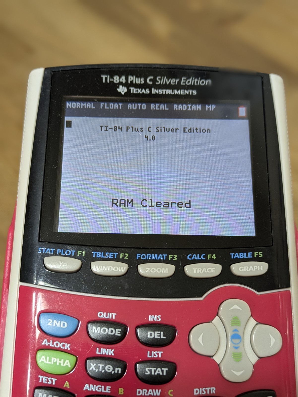 TI-84 Plus C Silver Edition Graphing Calculator PINK w Charging Cable TESTED