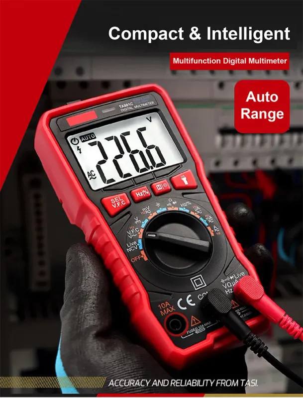 Digital Multimeter TA806 True RMS Auto Ranging AC DC Voltage Resistance Tester