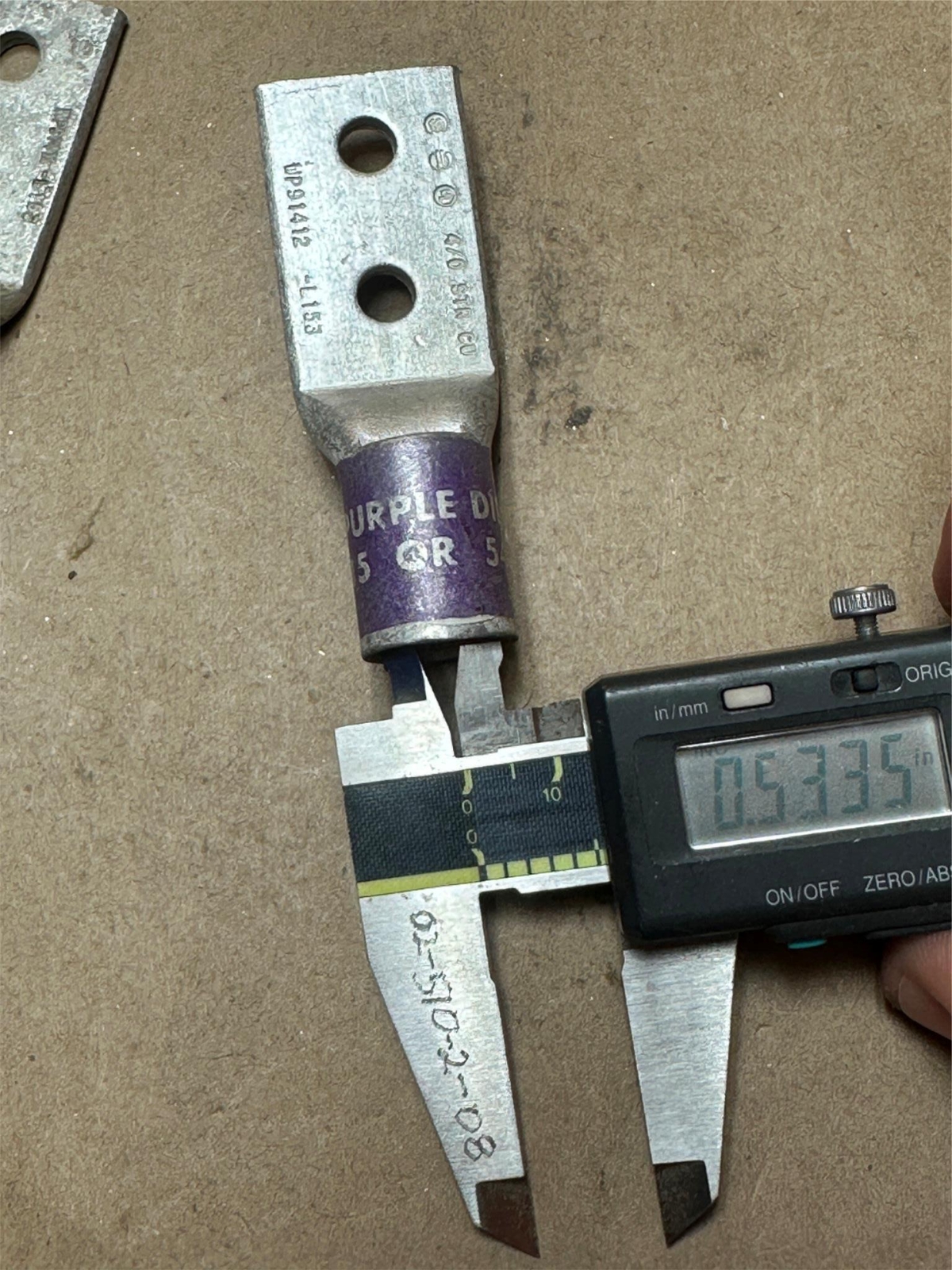 10xPack Terminal Crimp Lug Ends 1/4″ Stud 2 Hole 4/0 AWG STR CU Purple Die 15 54