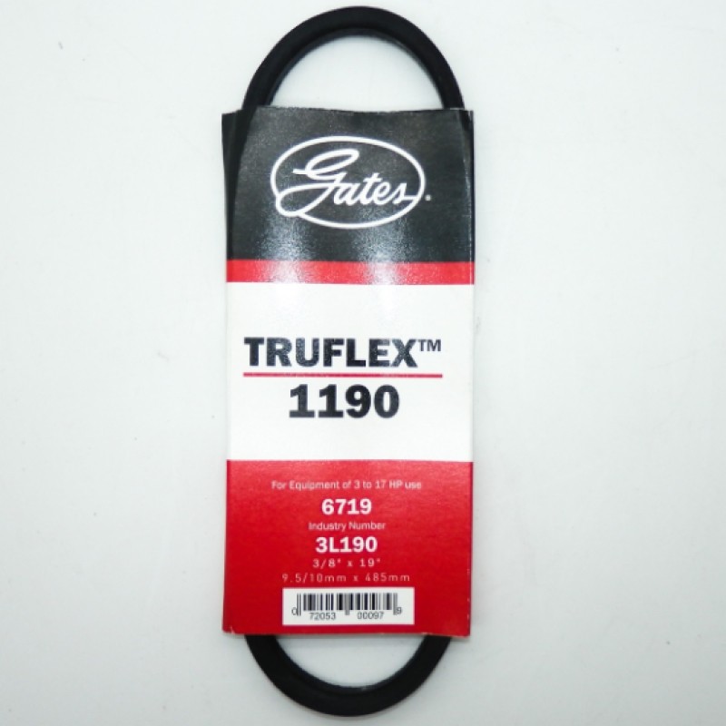 Gates 3/8 in x 19 in Truflex Low Horse-Power V-Belt 1190 3L190