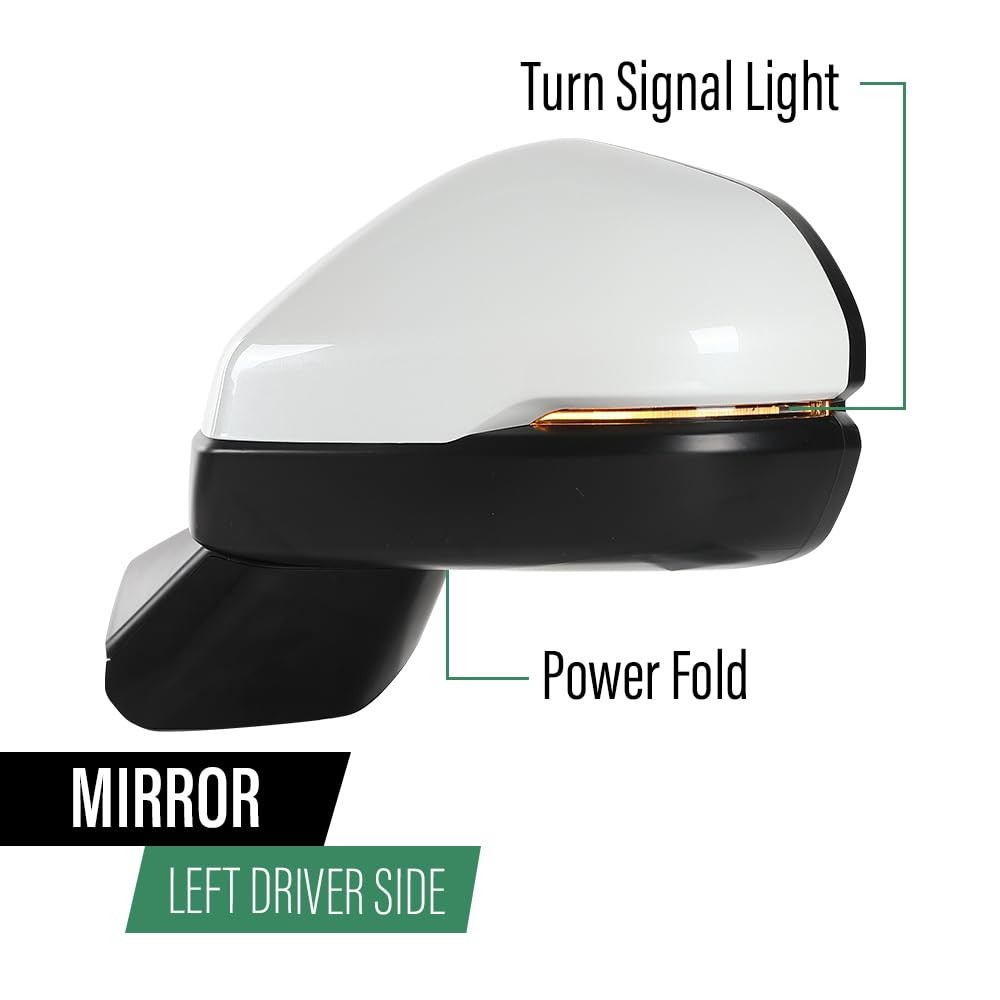 Power Mirror Left Drv Side 7-Pin Folding Honda CRV 2023-2024 76258-3B4-H11 White