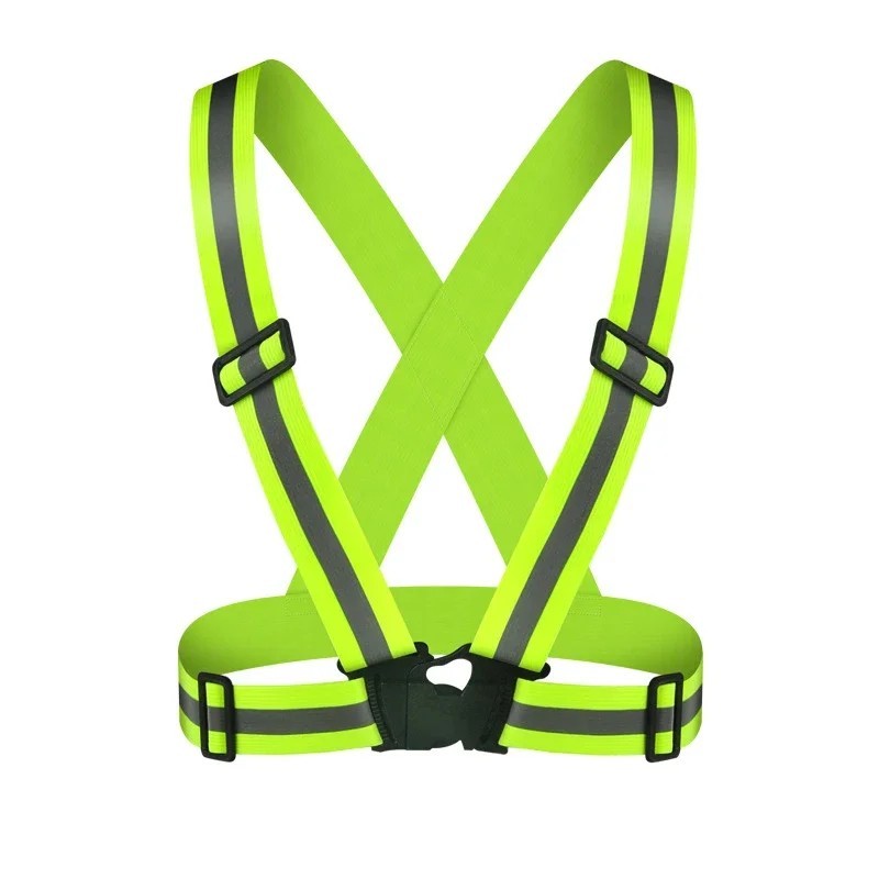 2PCS Safety Vest with High Visibility Reflective Belt Stripe Security Adjustable