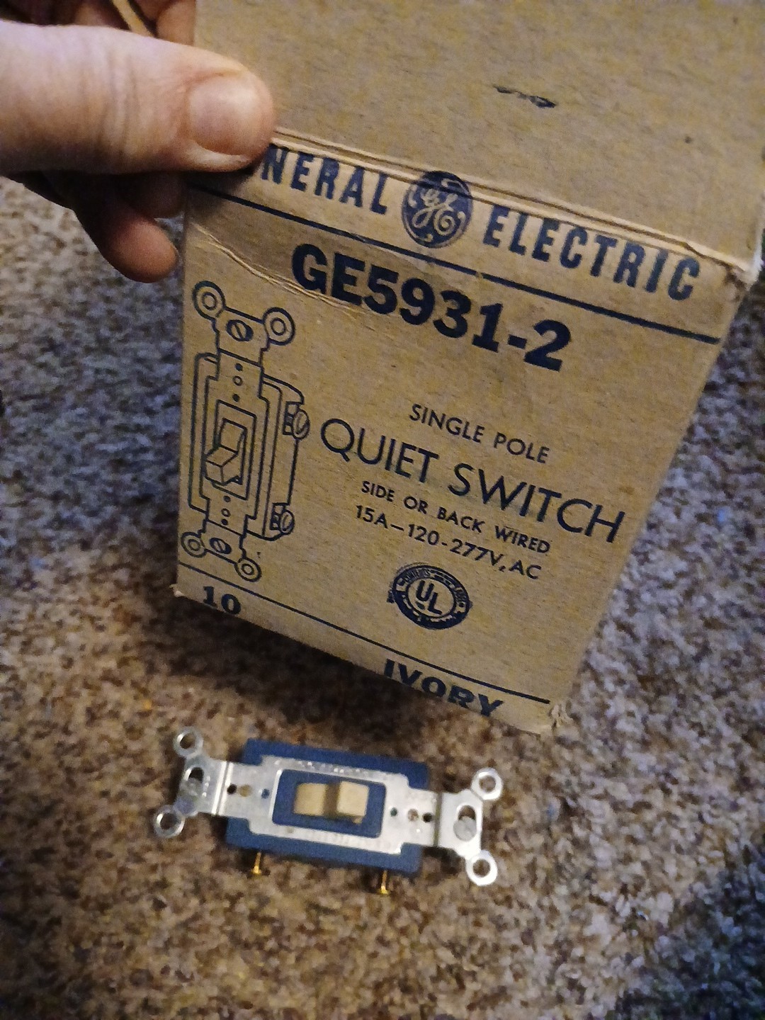 [TECH] Lot Of 10 General Electric GE-5931-2 Quite Switches Single Pole, 15A 120