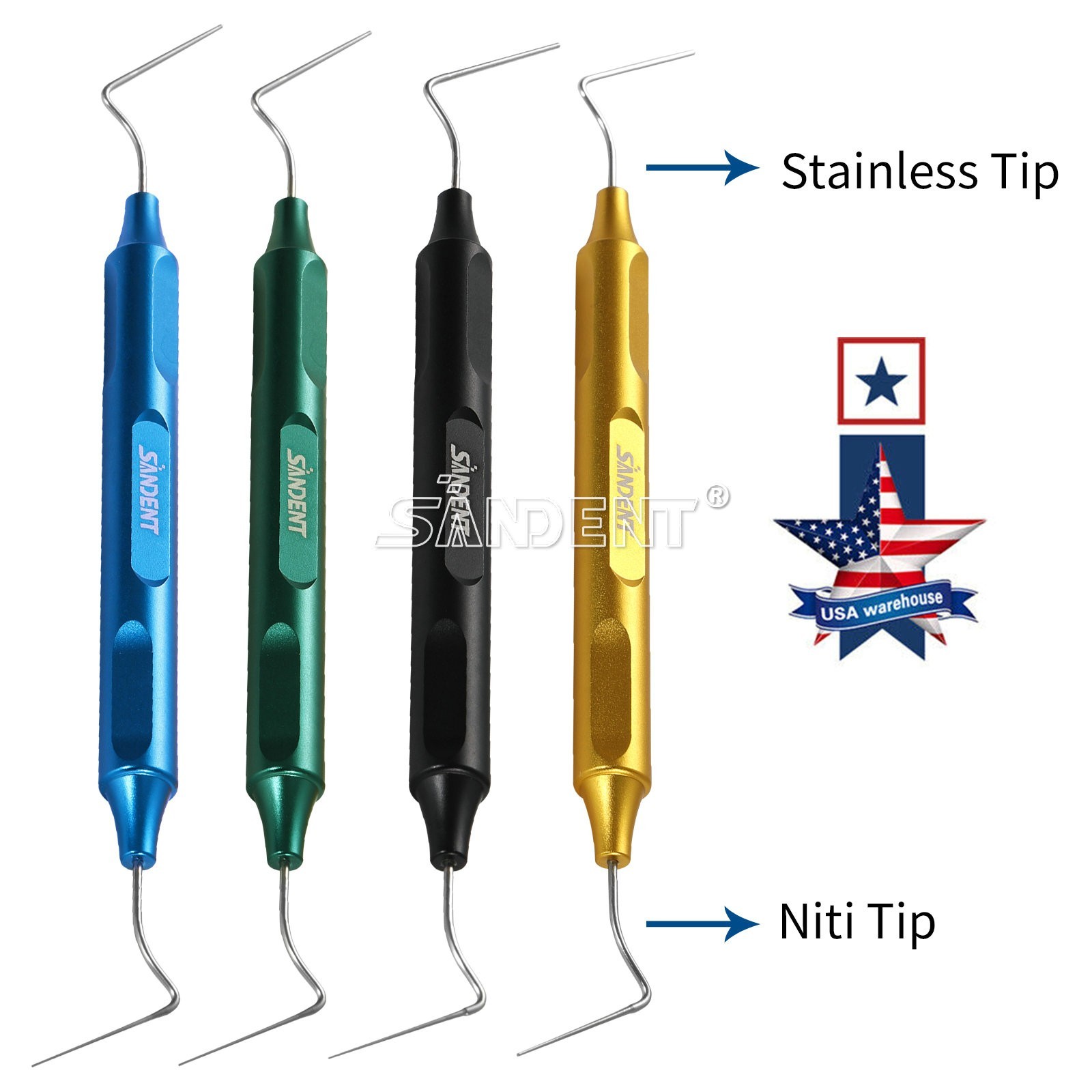 Nickel-Titanium Endo Pluggers – Vertical Condensation Tips for Root Canal 4Color