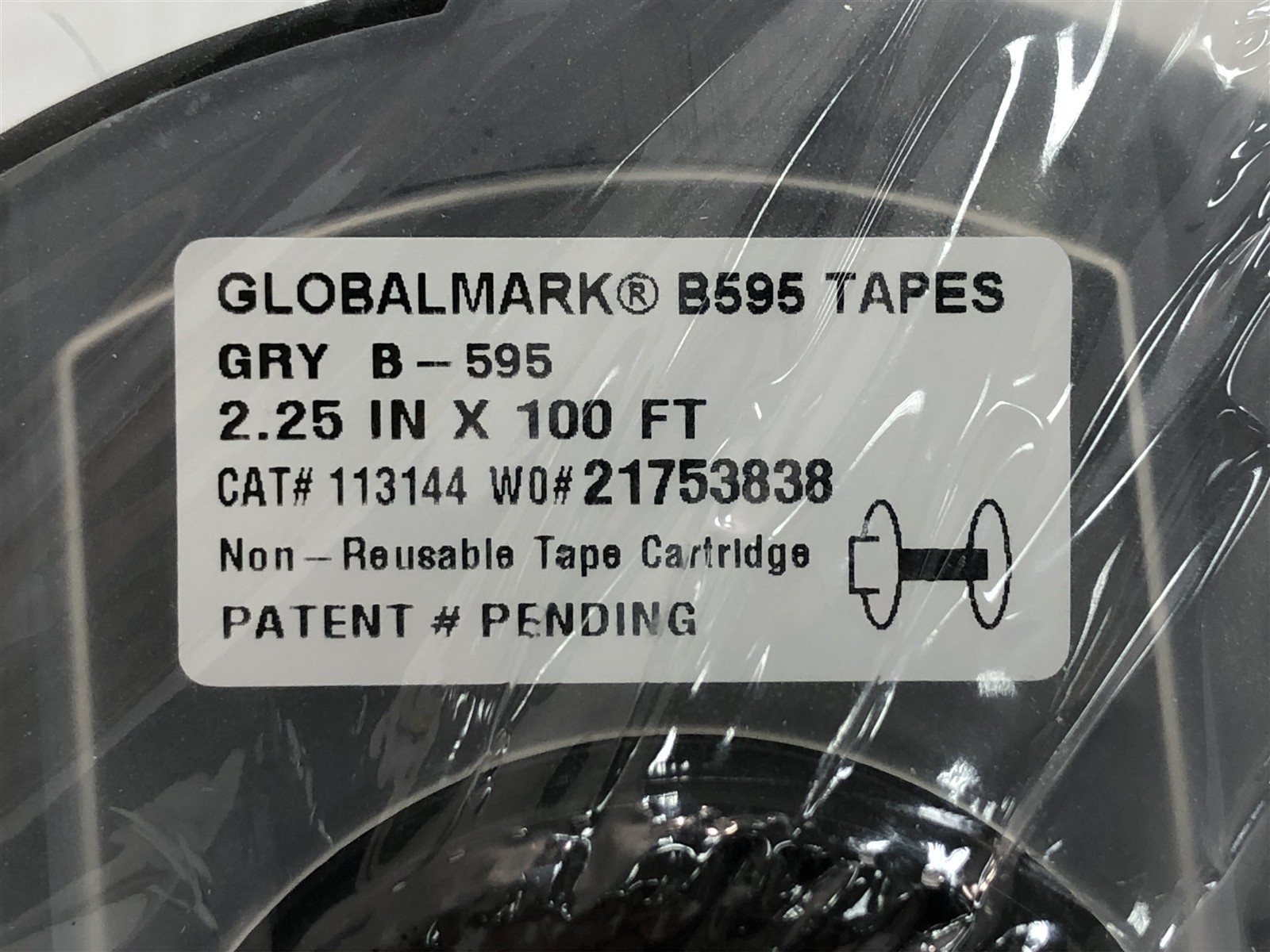 NEW OEM Brady GlobalMark B30 Series Gray Vinyl Tape B595 #113144 2.25″ x 100′