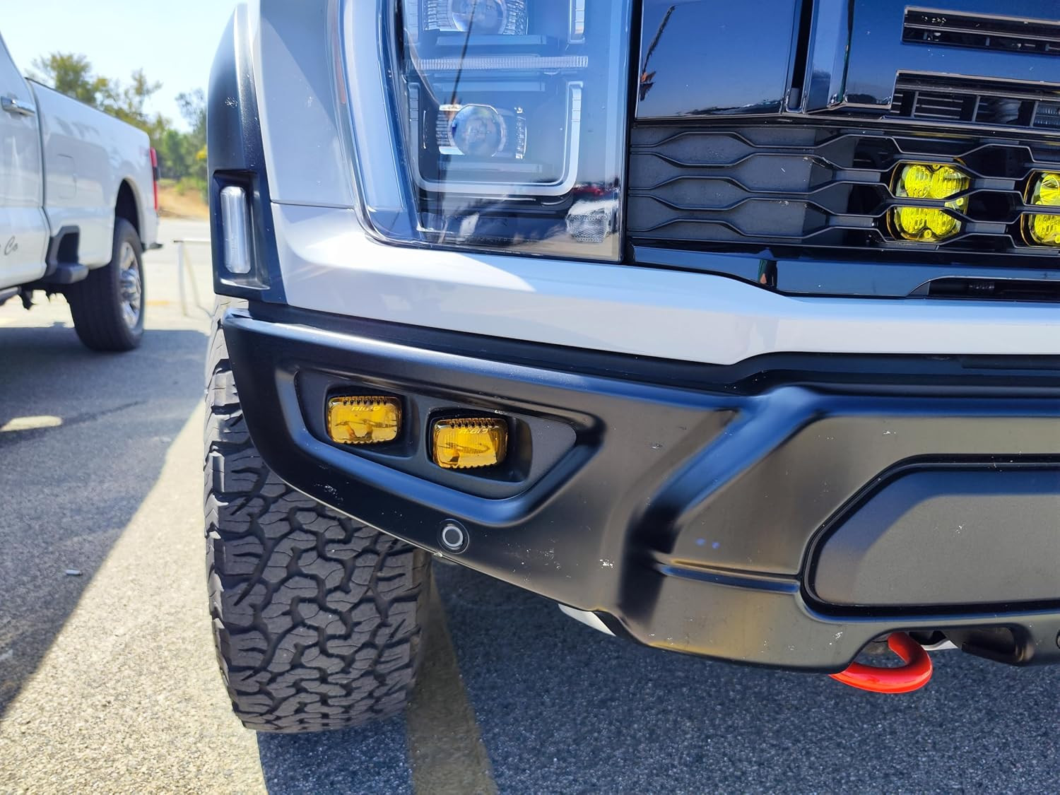 Selective Yellow LED Fog Light Shield Covers for 2021-Up Ford F-150 Raptor