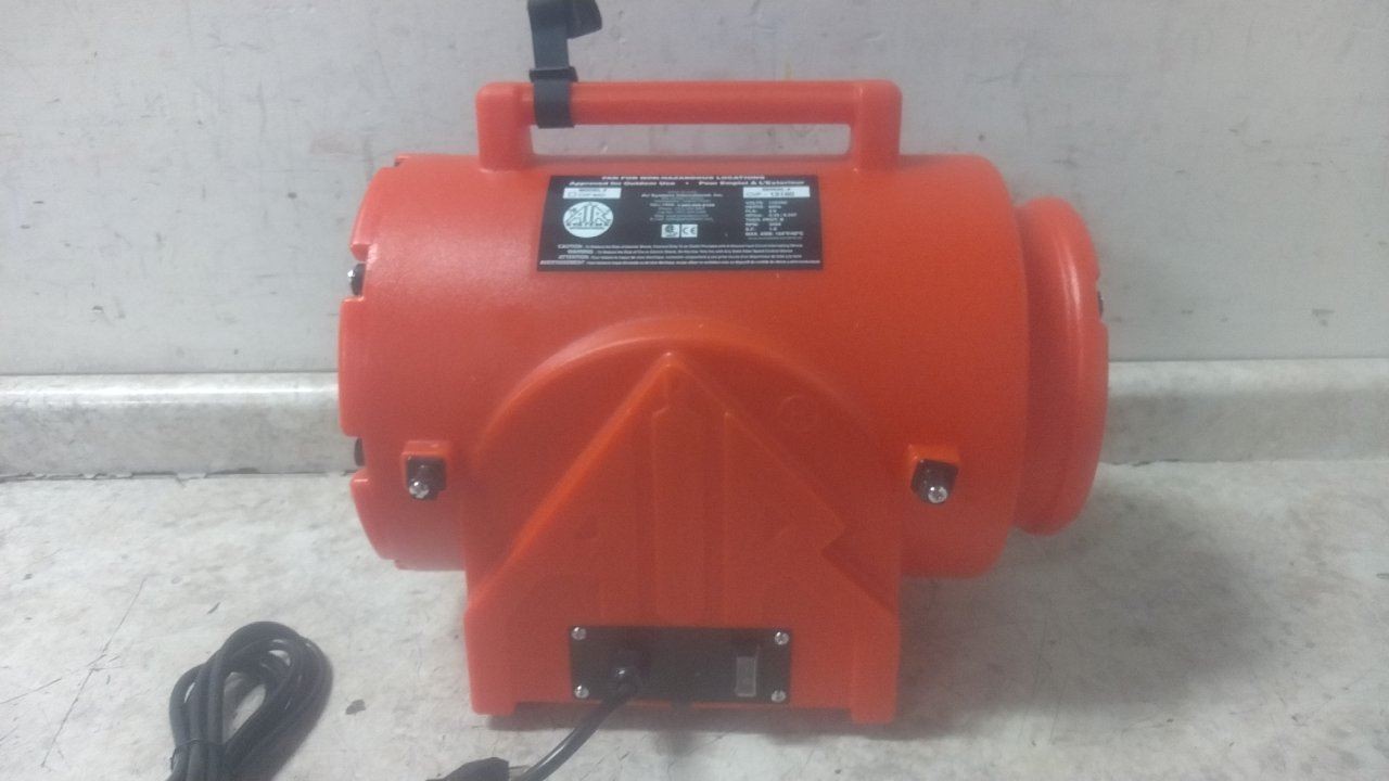Air Systems International CVF-8AC 1/3 HP 115VAC 8 In Duct Dia Confined Space Fan