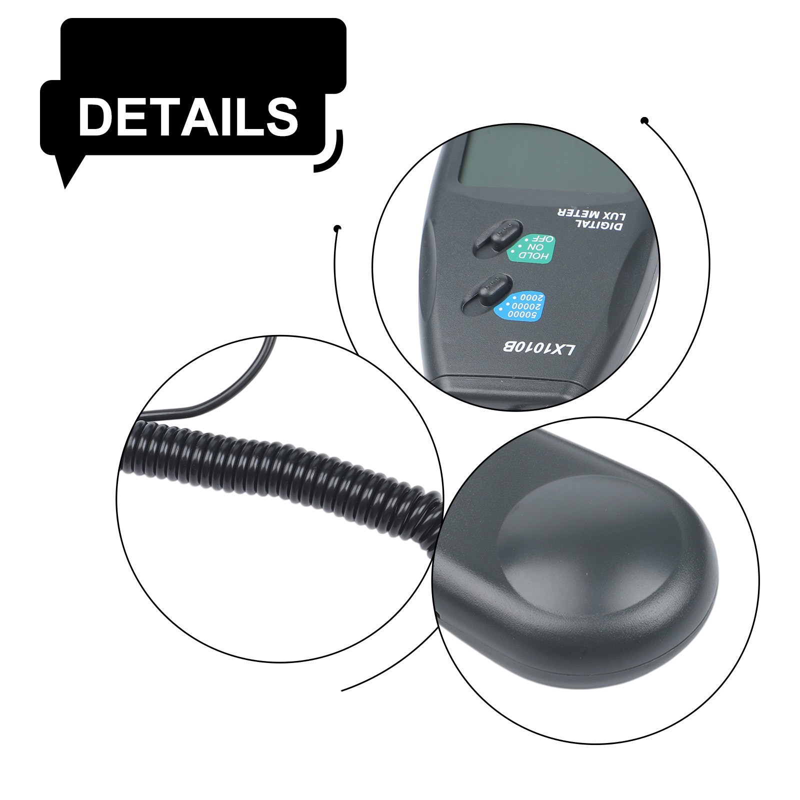 For LED Lighting Digital Lux Meter Luminometer Accuracy ��4% Rdg ��0.5% FS
