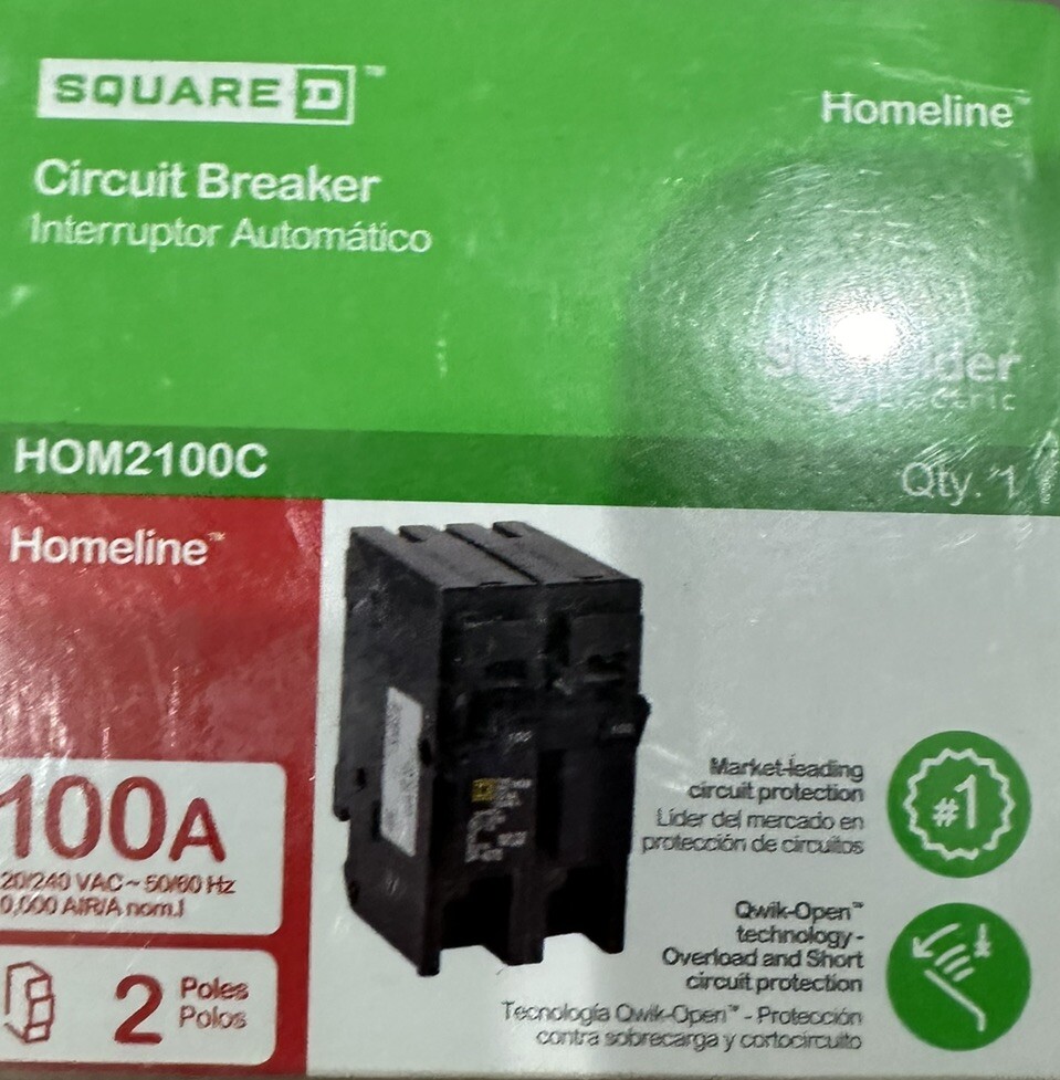 Square D HOM2100C 100 A Miniature Circuit Breaker