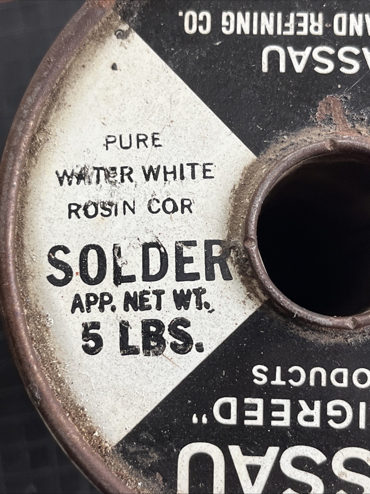 Nassau Pure Water White Rosin Solder E-Rosin. Spec AT-7424, 4.69lbs, .040 Dia