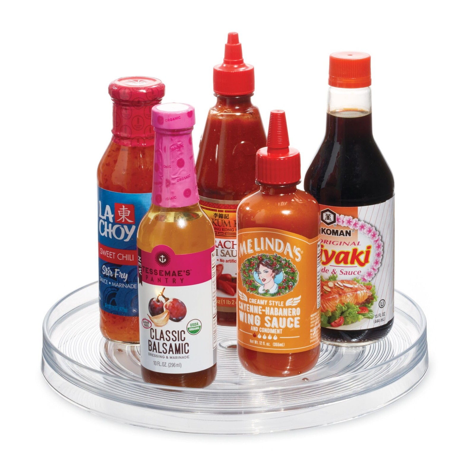 iDesign Recycled Plastic Lazy Susan Turntable Organizer, The 11 Inch, Clear